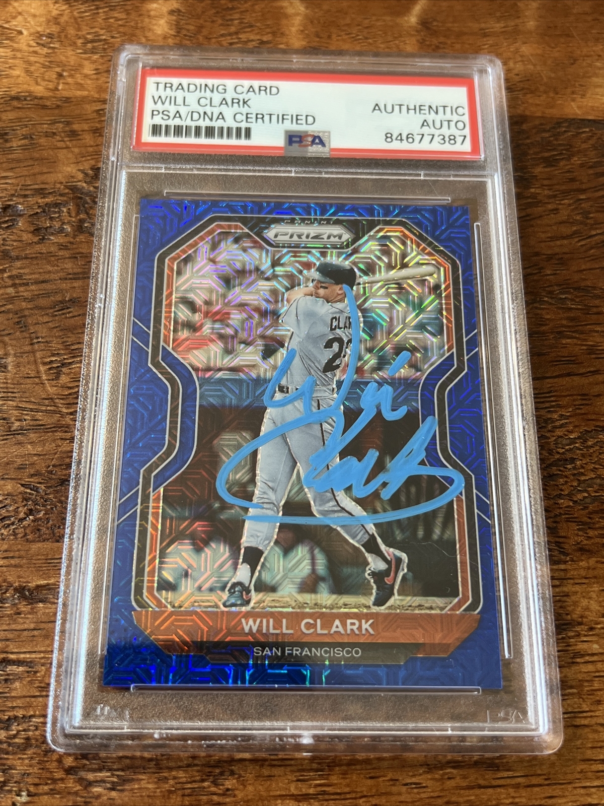 Will Clark IP Signed Prizm Card Psa Dna Coa Slabbed Autographed Giants