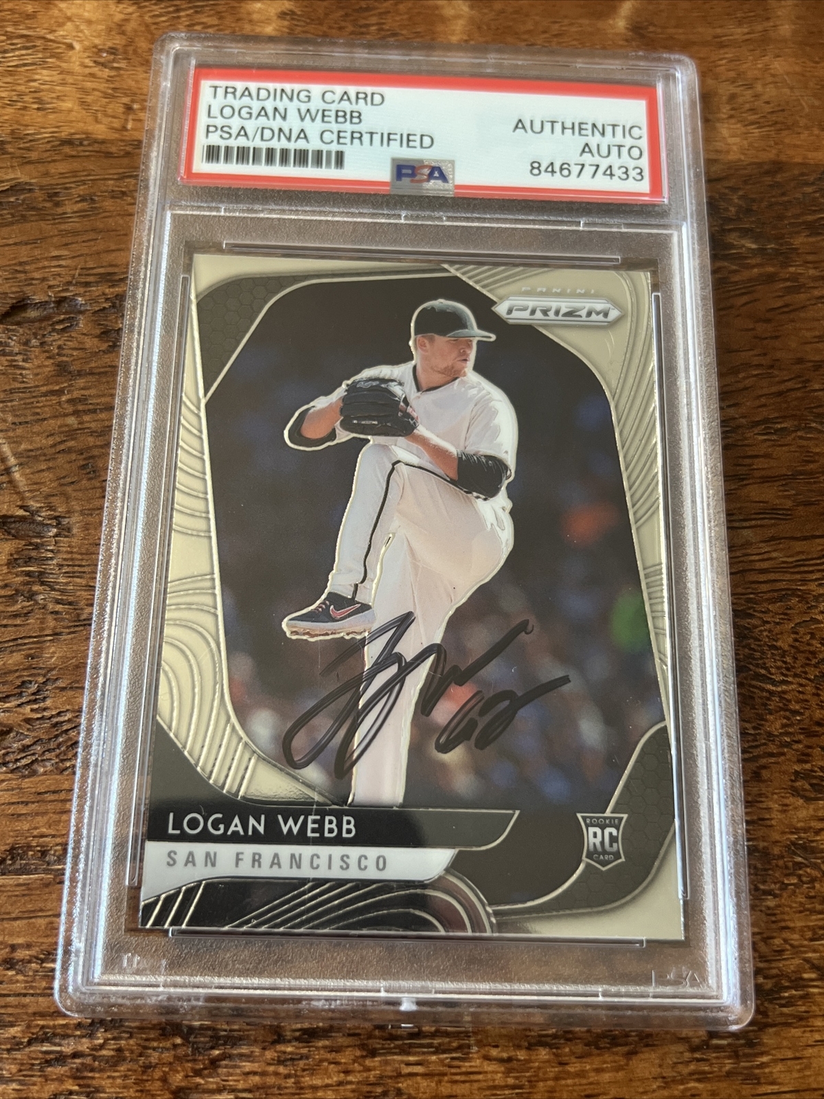 Logan Webb IP Signed Prizm Rookie Card Psa Dna Coa Slab Giants Autographed