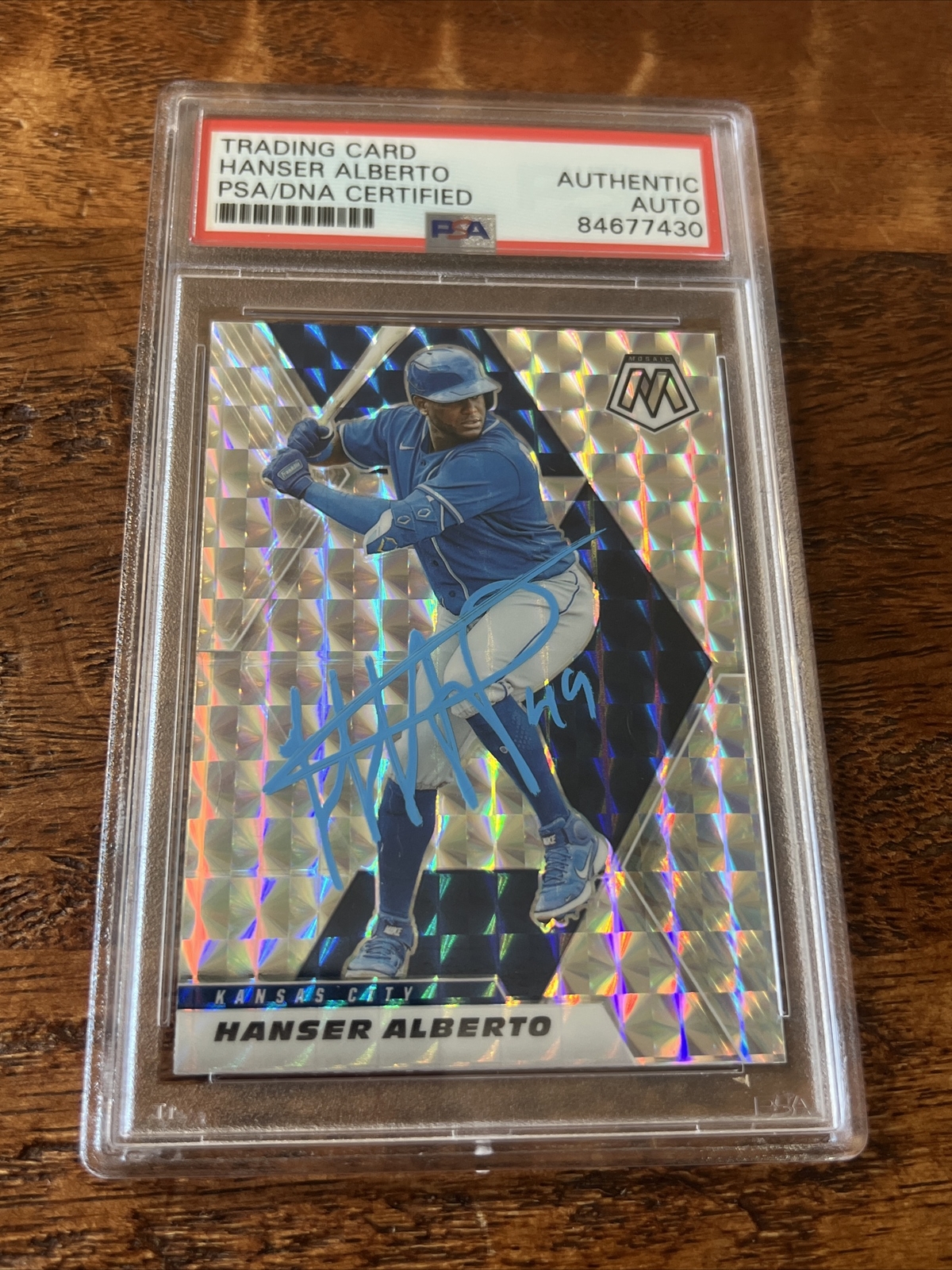 Hanser Alberto IP Signed Mosaic Card PSA DNA Coa Slab Autographed Dodgers