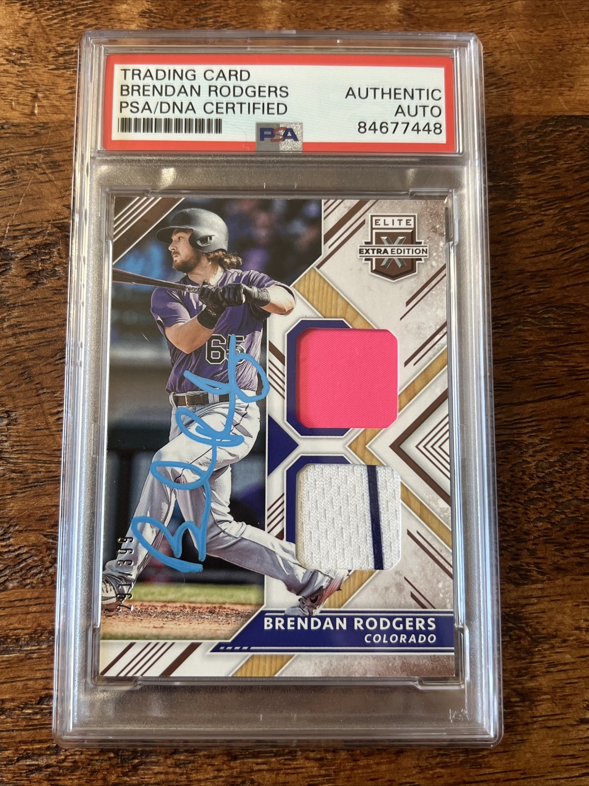 Brendan Rodgers IP Signed Elite Jersey Relic Card PSA DNA Coa Slab Rockies