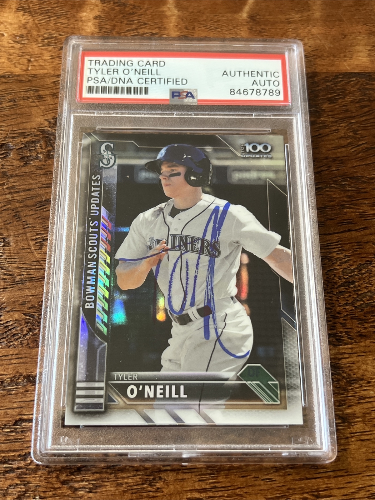 Tyler O'Neill IP Signed Topps Chrome Card Psa Dna Coa Slabbed Cardinals