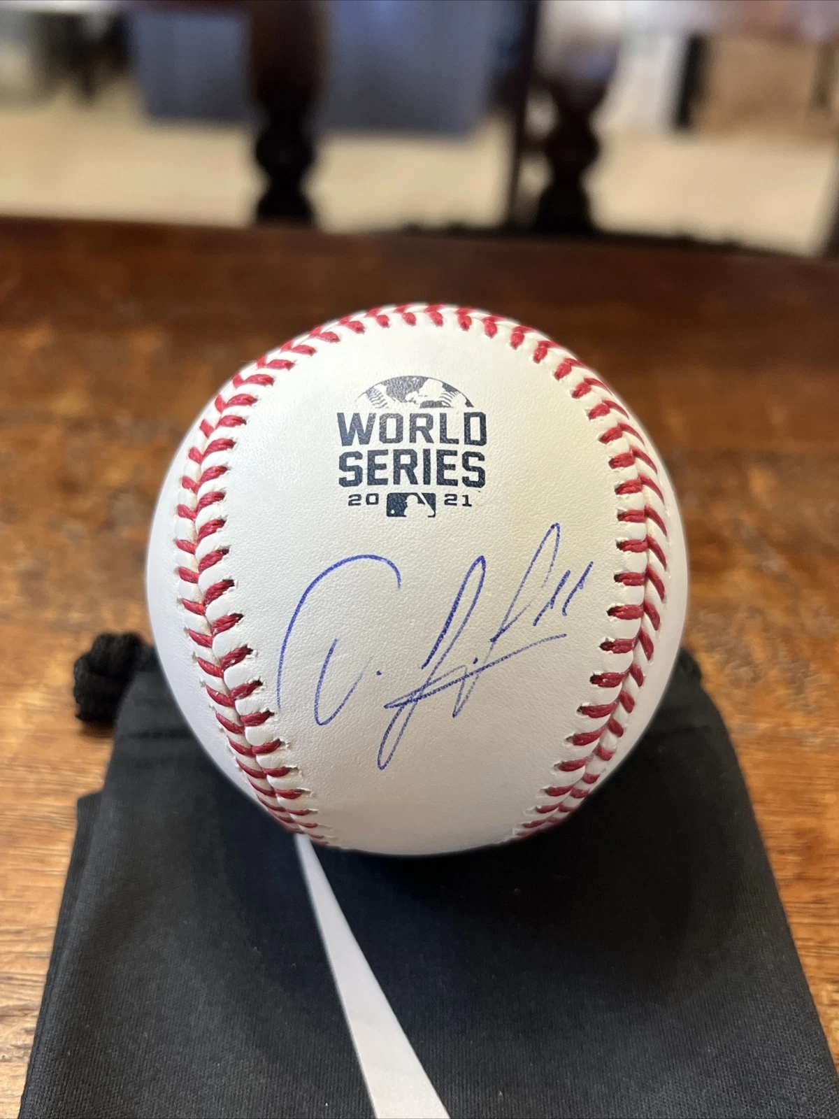 Orlando Arcia Signed 2021 World Series Baseball PSA DNA Coa Braves Autographed