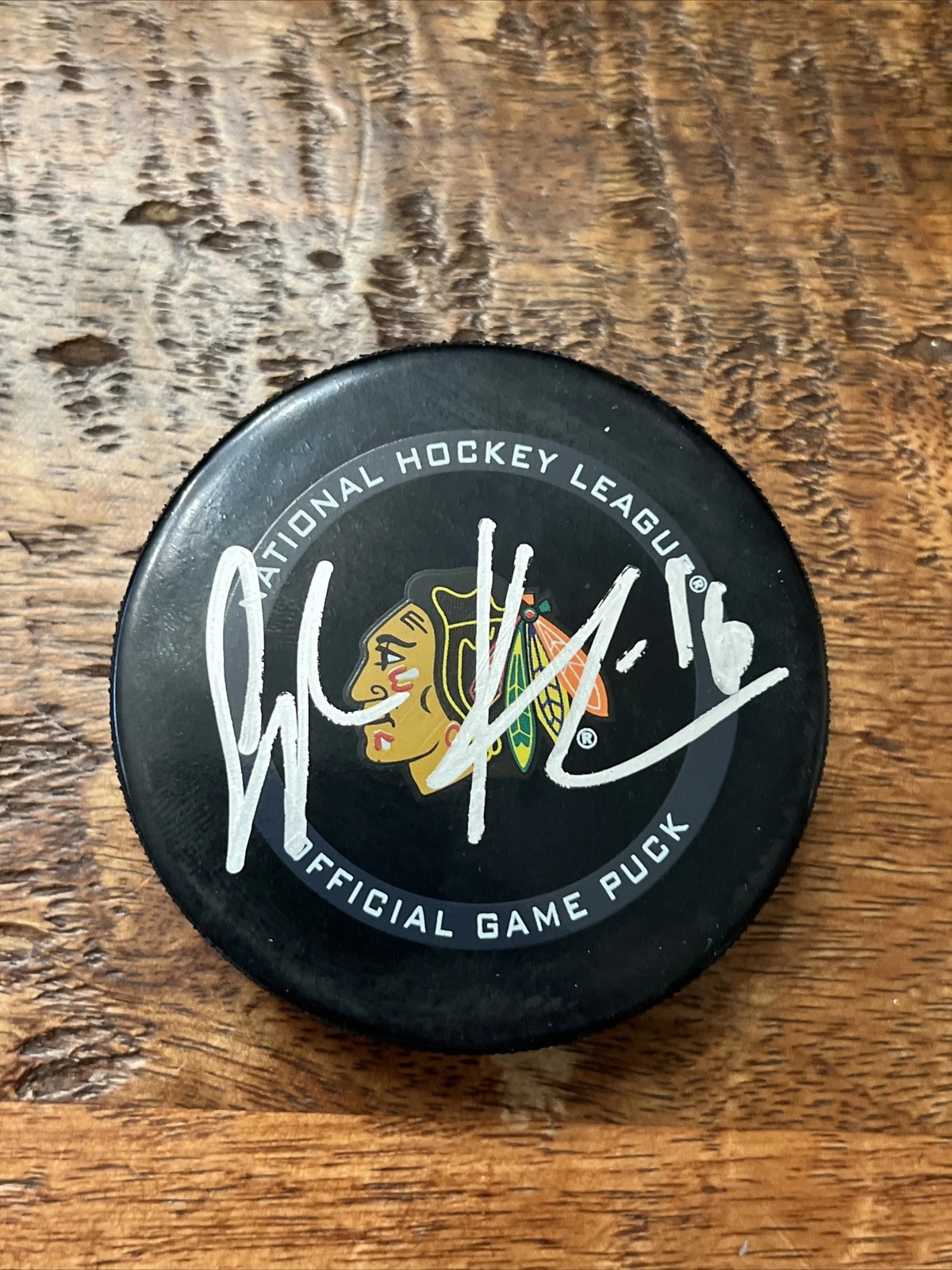 Jujhar Khaira Signed Chicago Blackhawks Game Puck PSA DNA Coa Autographed