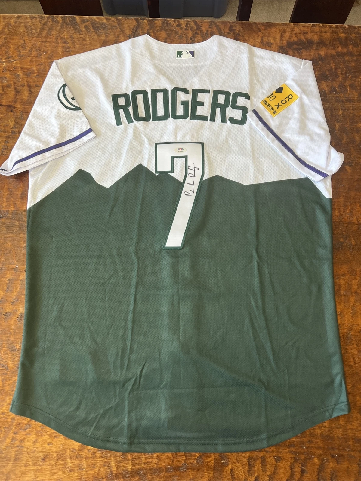 Brendan Rodgers Signed Colorado Rockies Jersey PSA DNA Coa Autographed