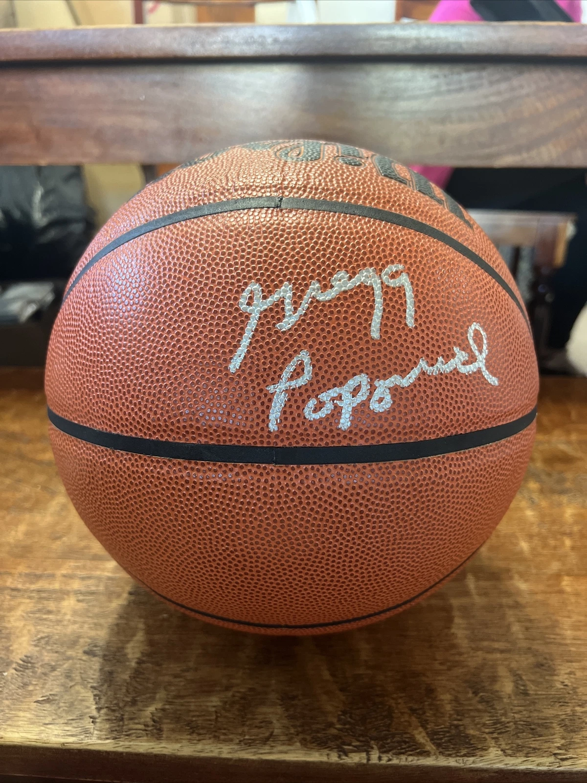 Gregg Popovich Signed Wilson NBA Basketball Psa Dna Coa Autographed Spurs