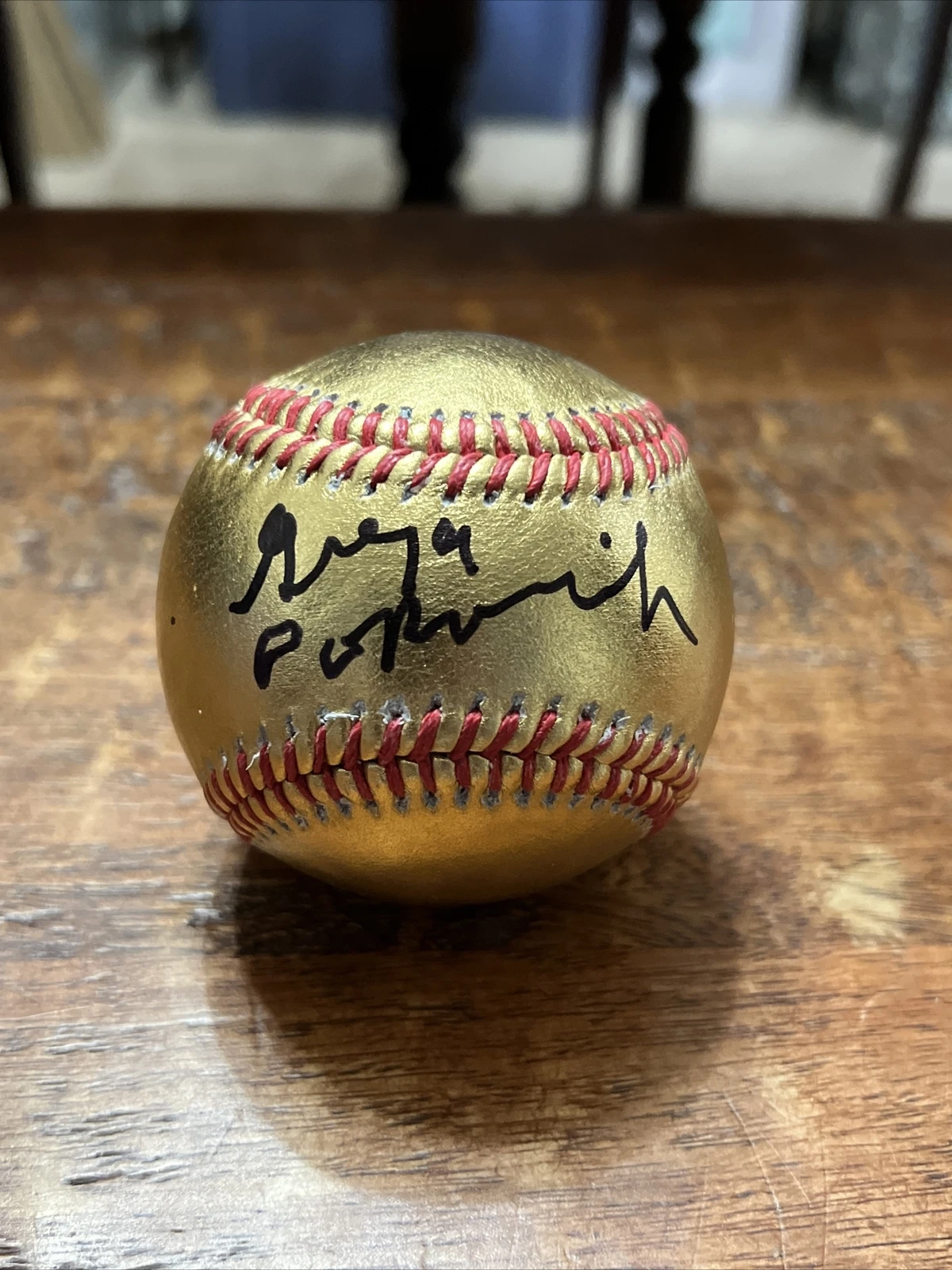 Gregg Popovich Signed Gold Baseball PSA DNA Coa Autographed Spurs