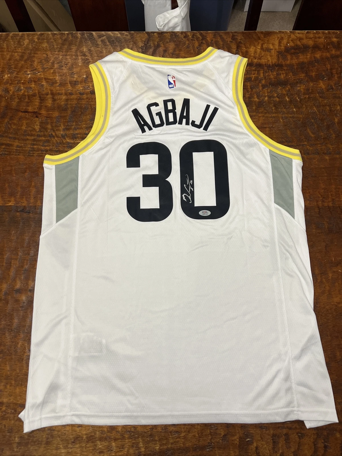 Ochai Agbaji Signed Utah Jazz Jersey PSA DNA Coa Autographed
