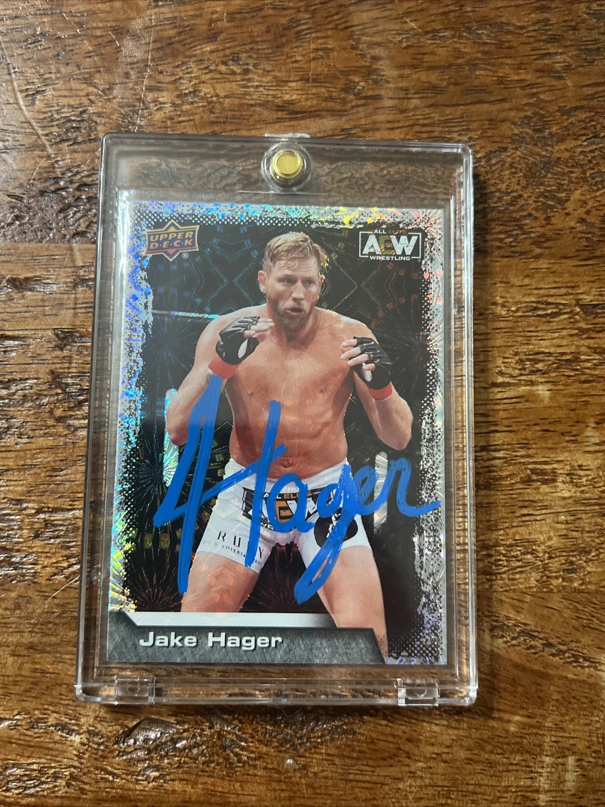 Jake Hager IP Signed Upper Deck Card Psa Dna Coa Autographed AEW