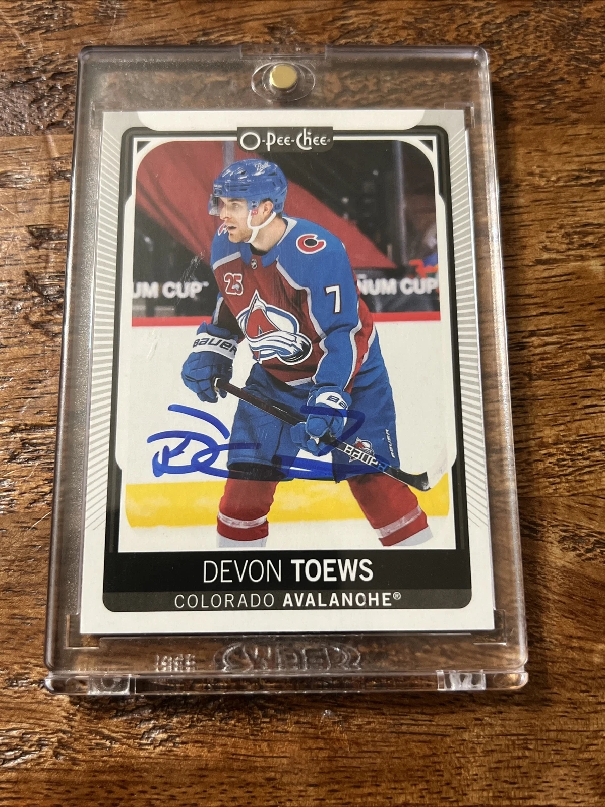Devon Toews IP Signed O Pee Chee Card Psa Dna Coa Avalanche Autographed