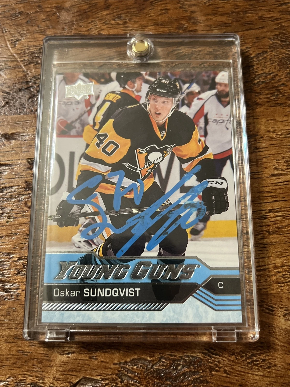 Oskar Sundqvist IP Signed Young Guns Card Psa Dna Coa Autographed Penguins