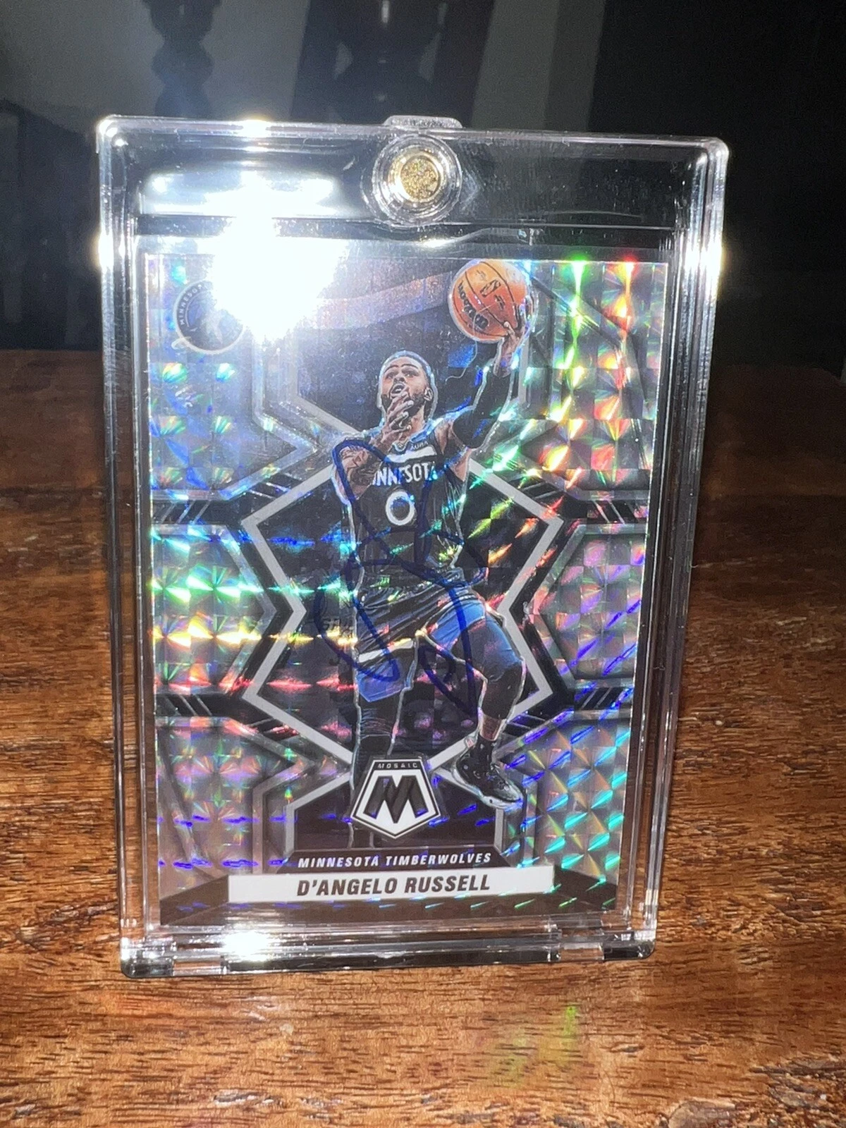 D'Angelo Russell IP Signed Mosaic Card Psa Dna Coa Lakers Autographed