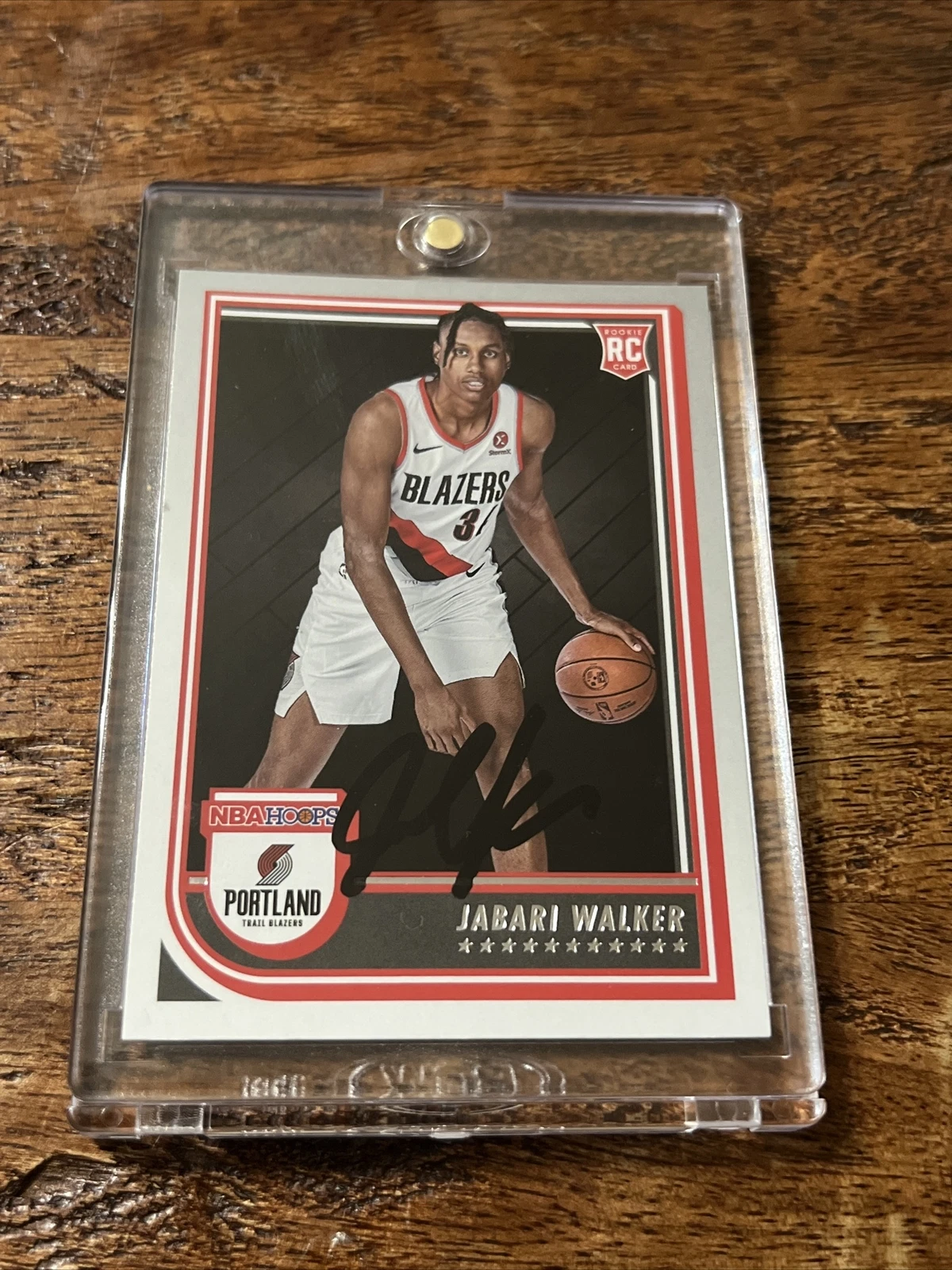 Jabari Walker IP Signed NBA Hoops RC Card Psa Dna Coa Autographed Trail Blazers