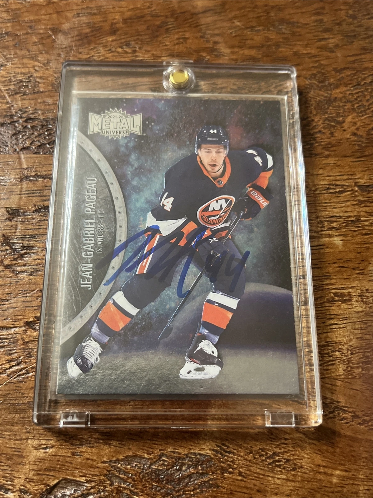 Jean-Gabriel Pageau IP Signed Skybox Metal Card Psa Dna Coa Islanders