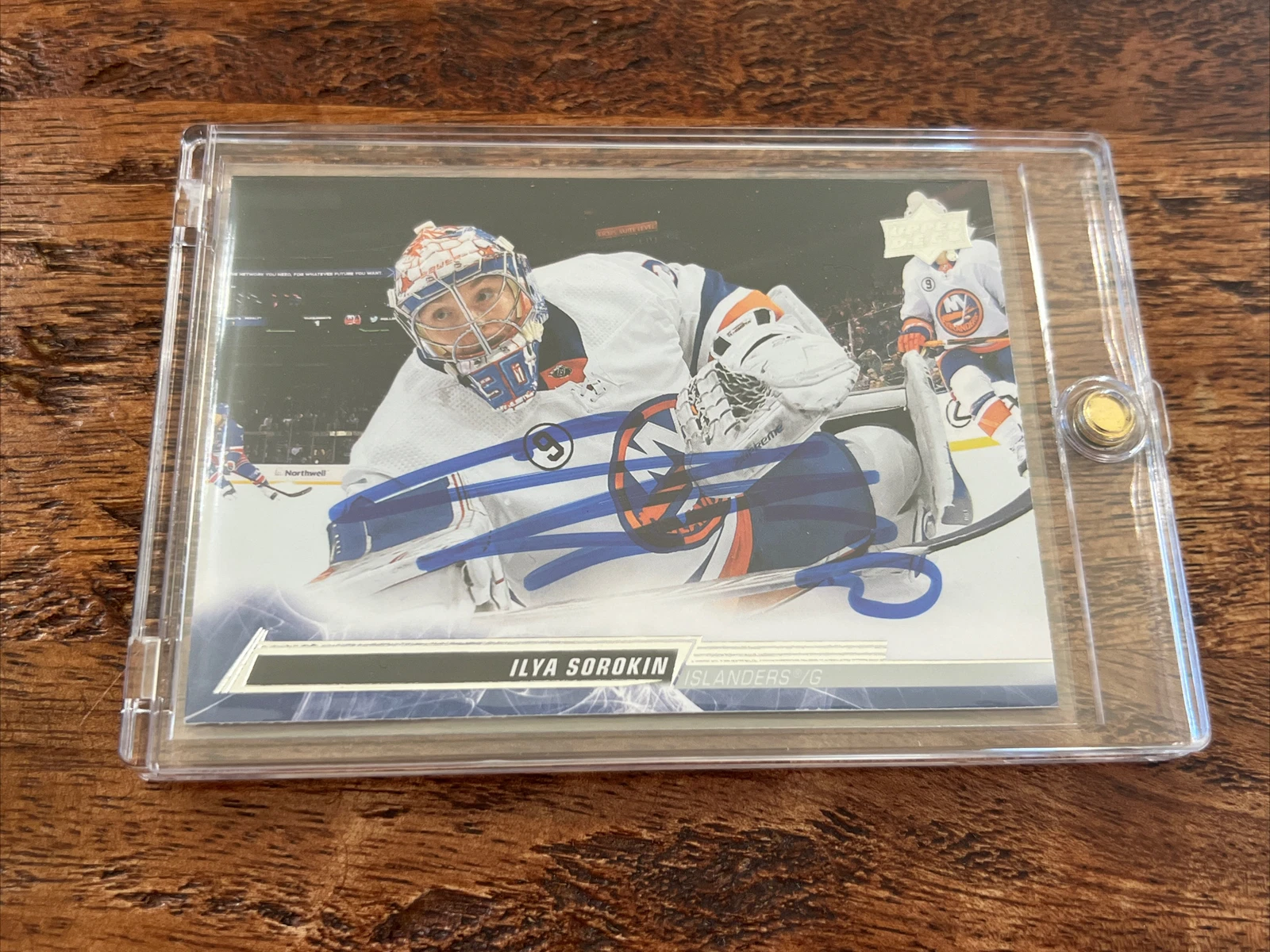 Ilya Sorokin IP Signed Upper Deck Card Psa Dna Coa Islanders Autographed