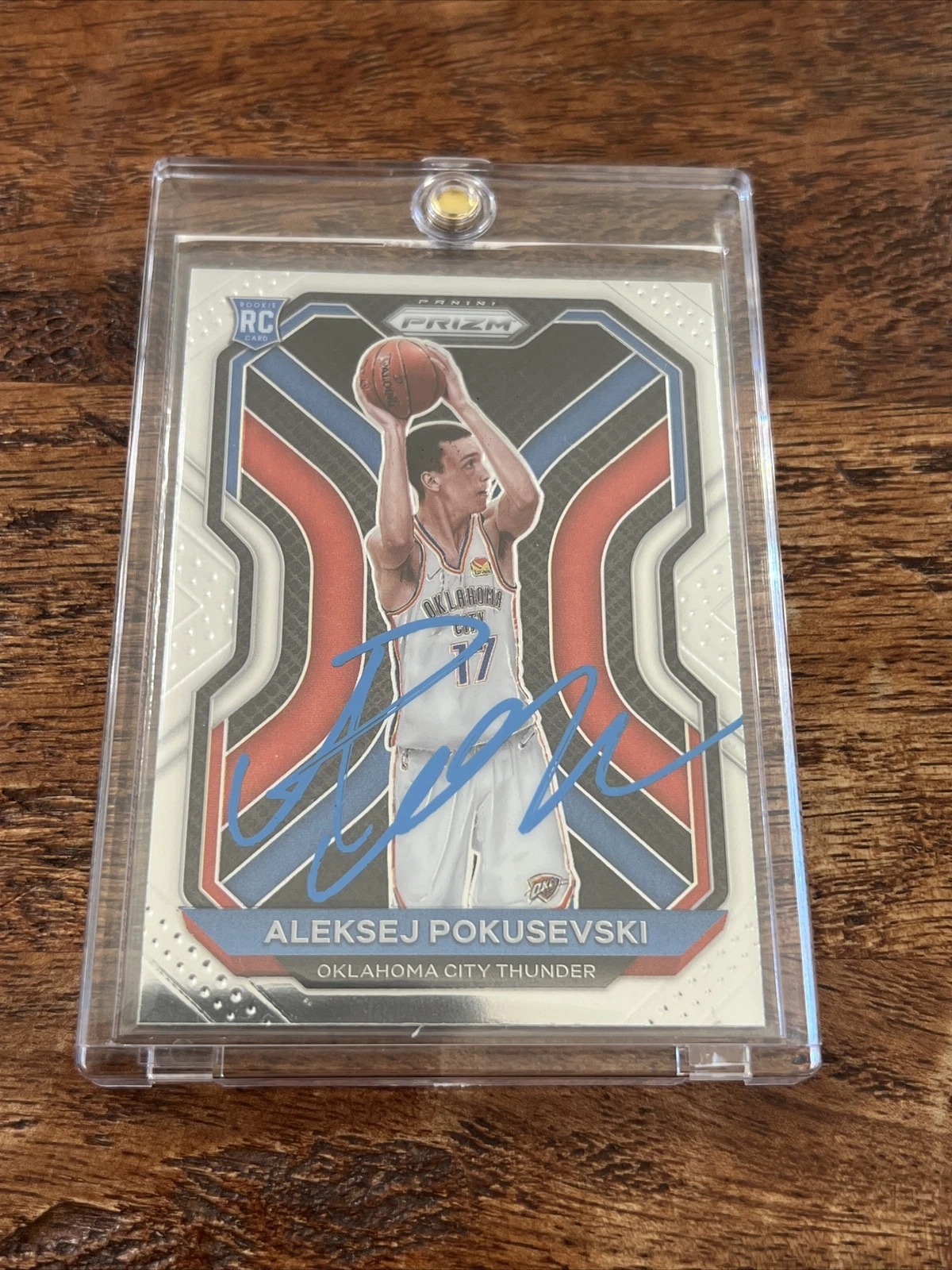 Aleksej Pokusevski IP Signed Prizm RC Card Psa Dna Coa Autographed Thunder