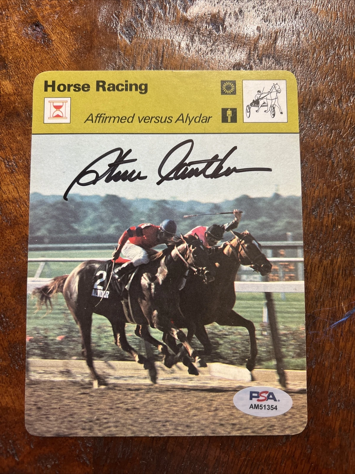 Steve Cauthen Signed Sportscaster Card Psa/Dna Coa Autographed Horse Racing