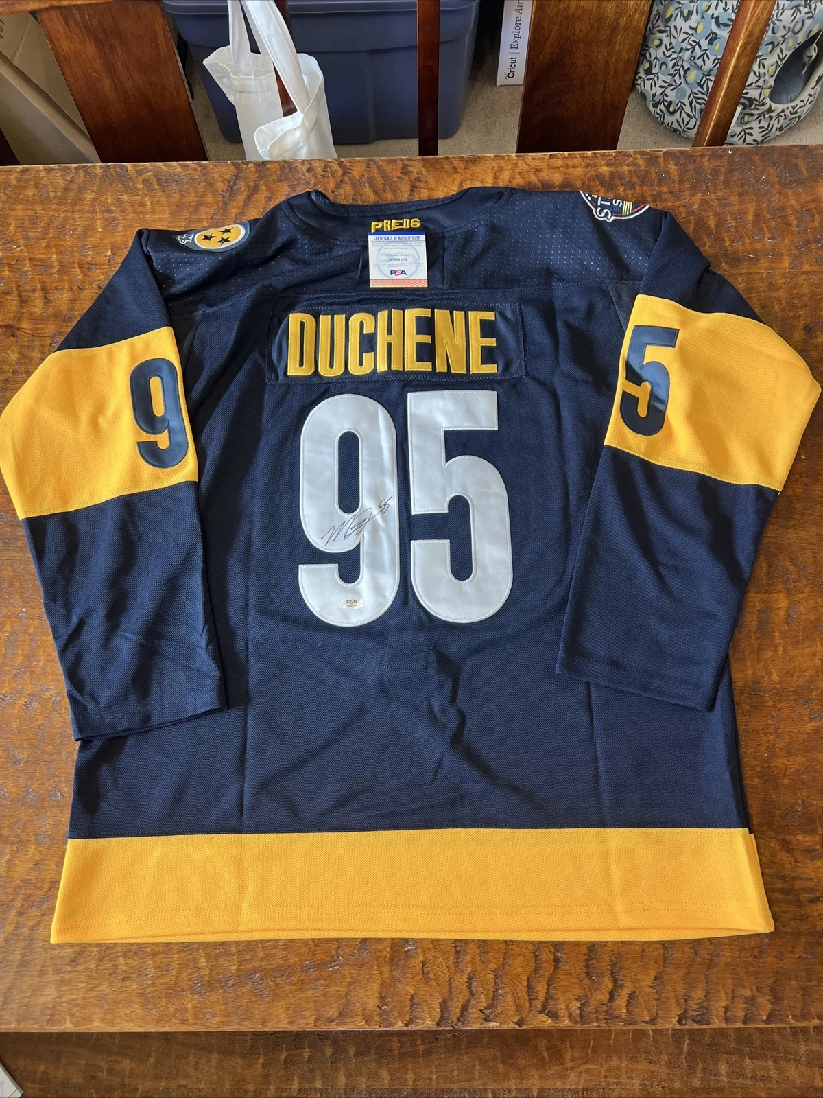 Matt Duchene Signed Nashville Predators Jersey Psa/Dna Coa Autographed