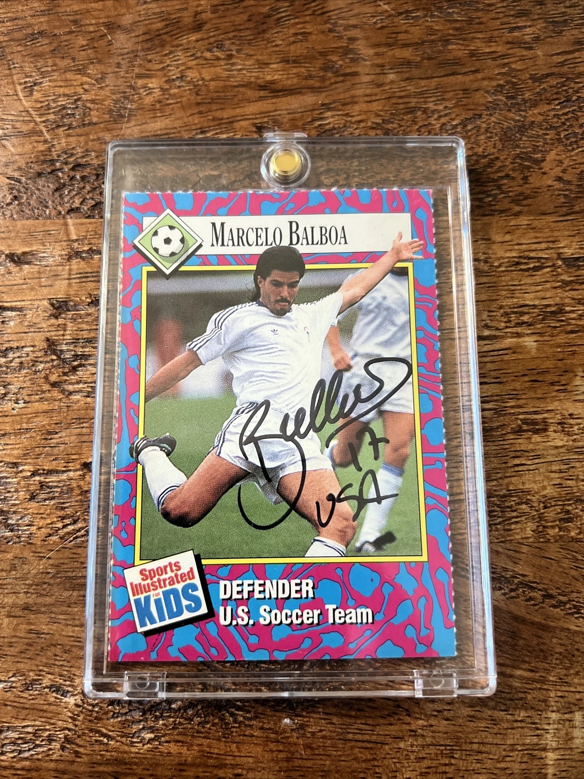 Marcelo Balboa IP Signed Sports Illustrated For Kids Card Psa Dna Coa Soccer