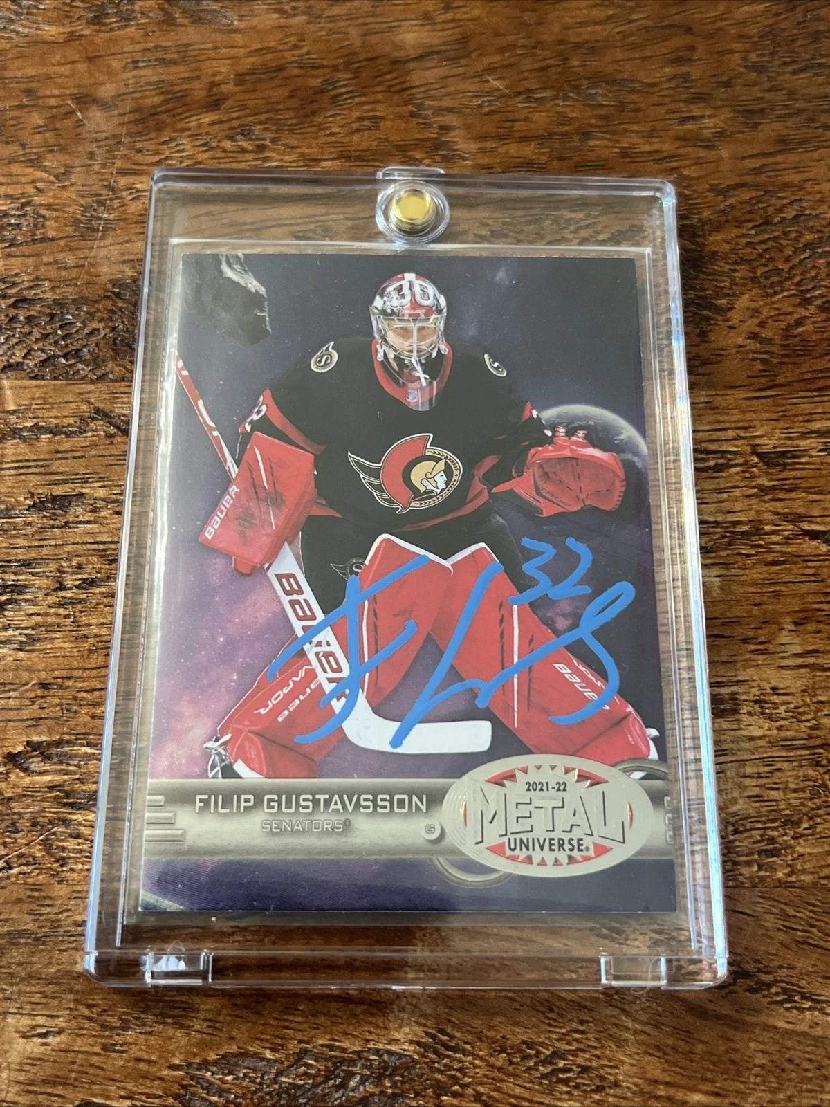 Filip Gustavsson IP Signed Skybox Metal RC Card Psa Dna Coa Autographed Wild