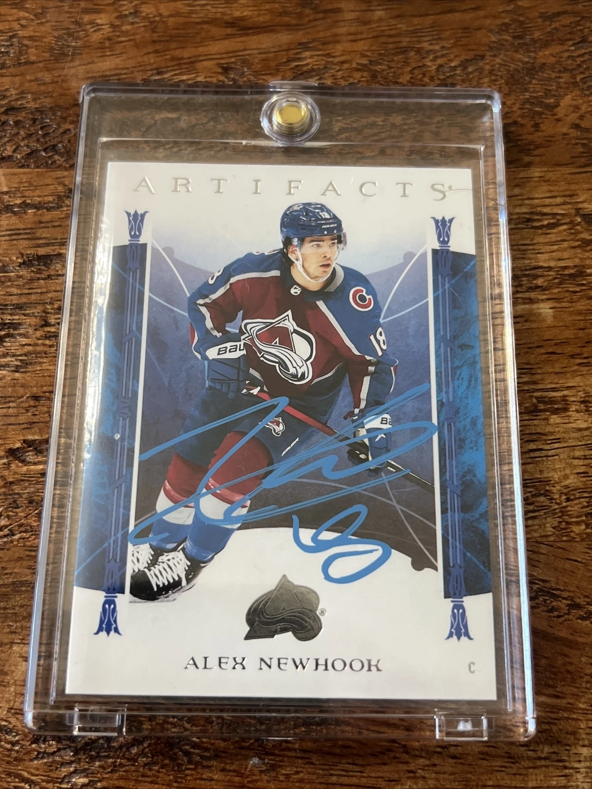 Alex Newhook IP Signed UD Artifacts Card Psa Dna Coa Avalanche Autographed