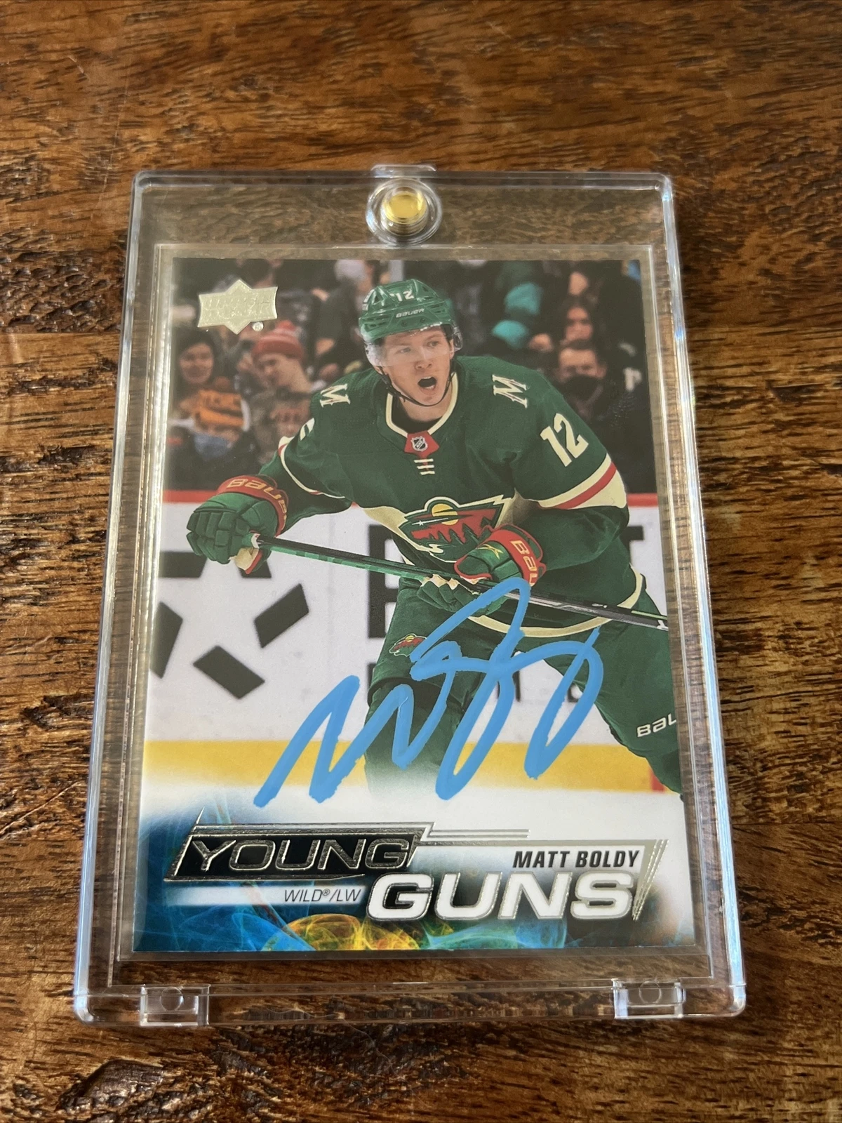 Matt Boldy IP Signed Upper Deck Young Guns RC Card Psa Dna Coa Autographed Wild