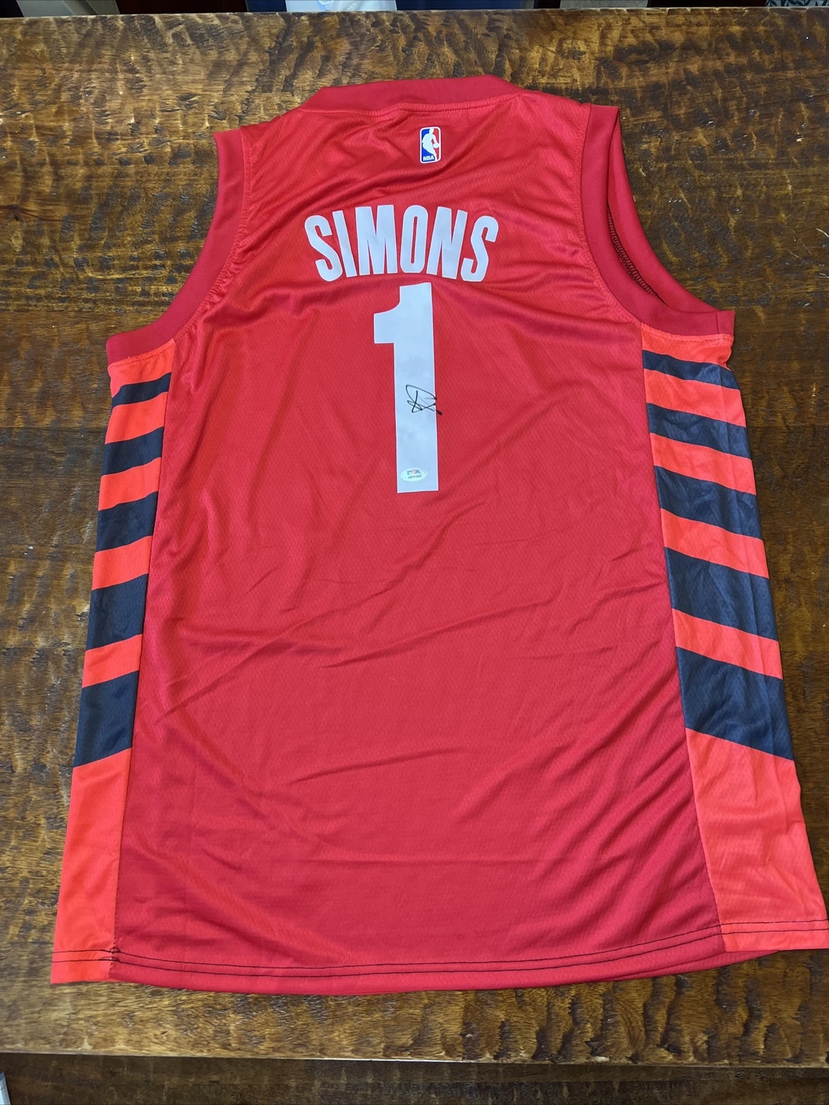 Anfernee Simons Signed Portland Trail Blazers Jersey PSA DNA Coa Autographed