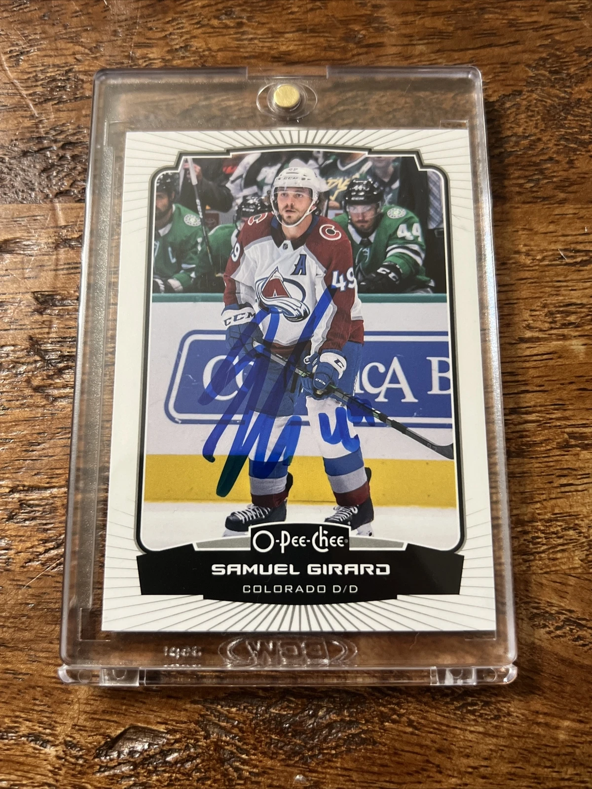 Samuel Girard IP Signed O Pee Chee Card Psa Dna Coa Avalanche Autographed