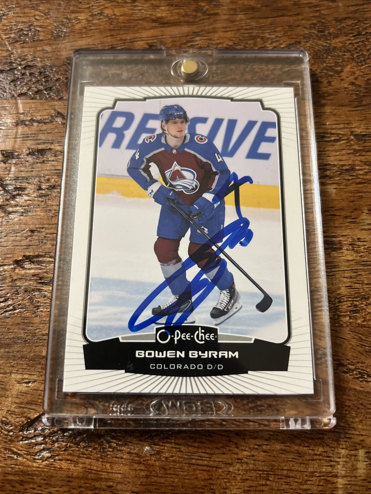 Bowen Byram IP Signed O Pee Chee Card Psa Dna Coa Avalanche Autographed