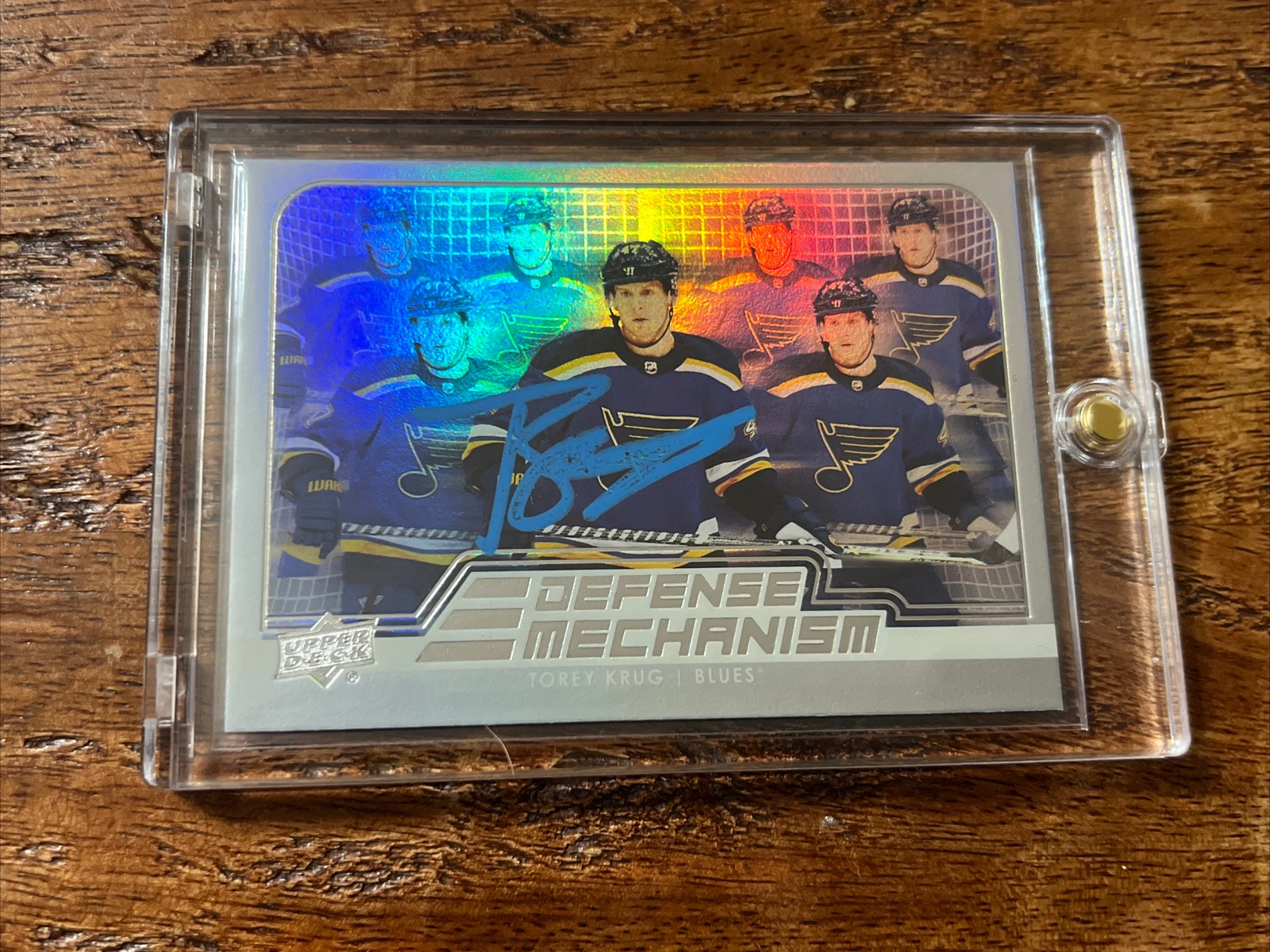 Torey Krug IP Signed UD Defense Mechanism Card Psa Dna Coa Blues Autographed