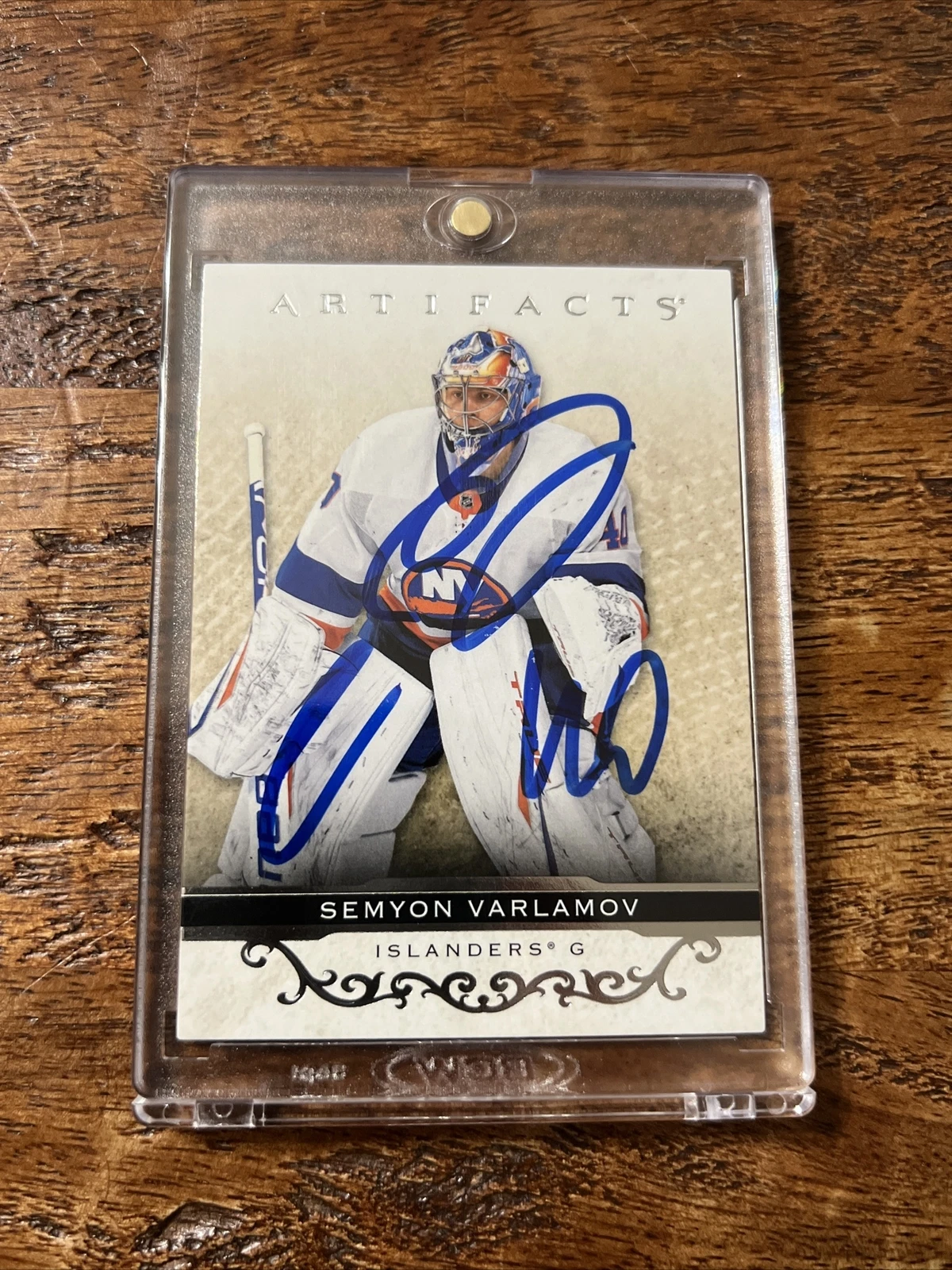 Semyon Varlamov IP Signed UD Artifacts Card Psa Dna Coa Islanders Autographed