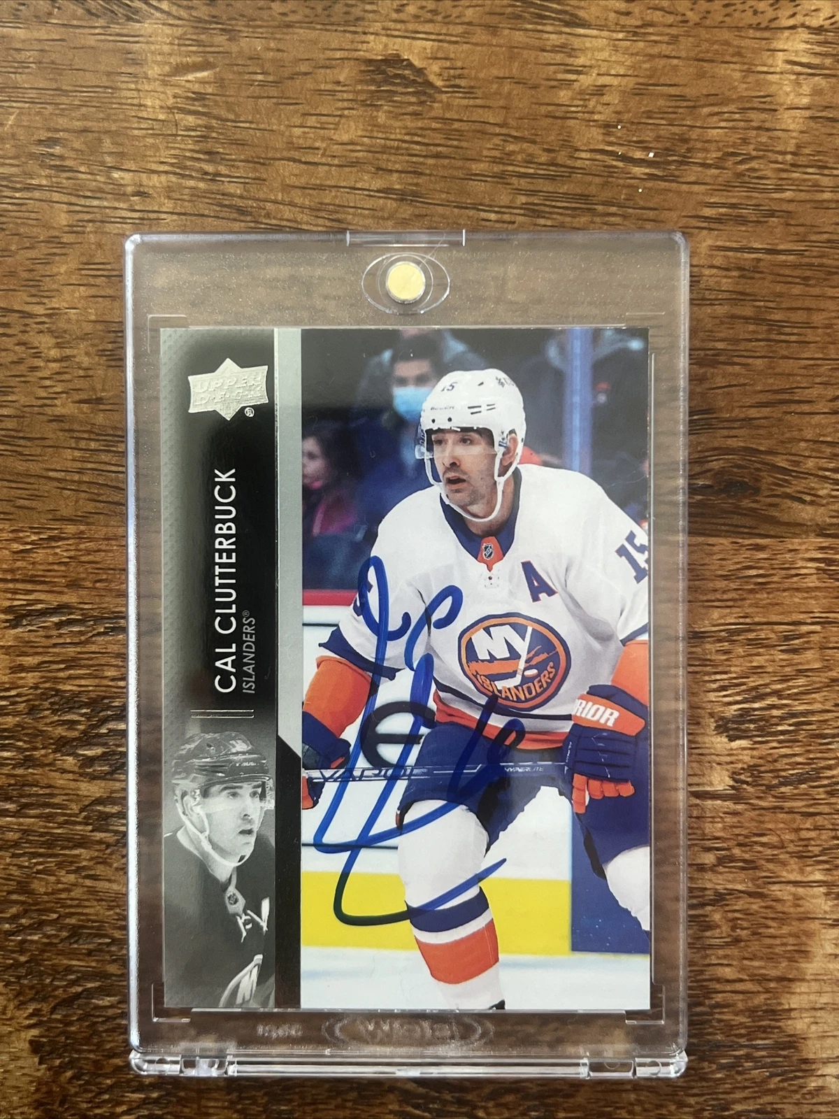 Cal Clutterbuck IP Signed Upper Deck Card Psa Dna Coa Islanders Autographed