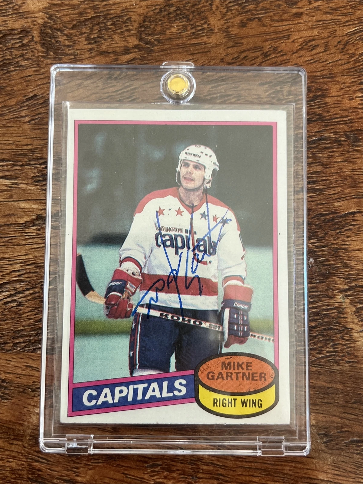 Mike Gartner IP Signed O Pee Chee Rookie Card Psa Dna Coa Capitals