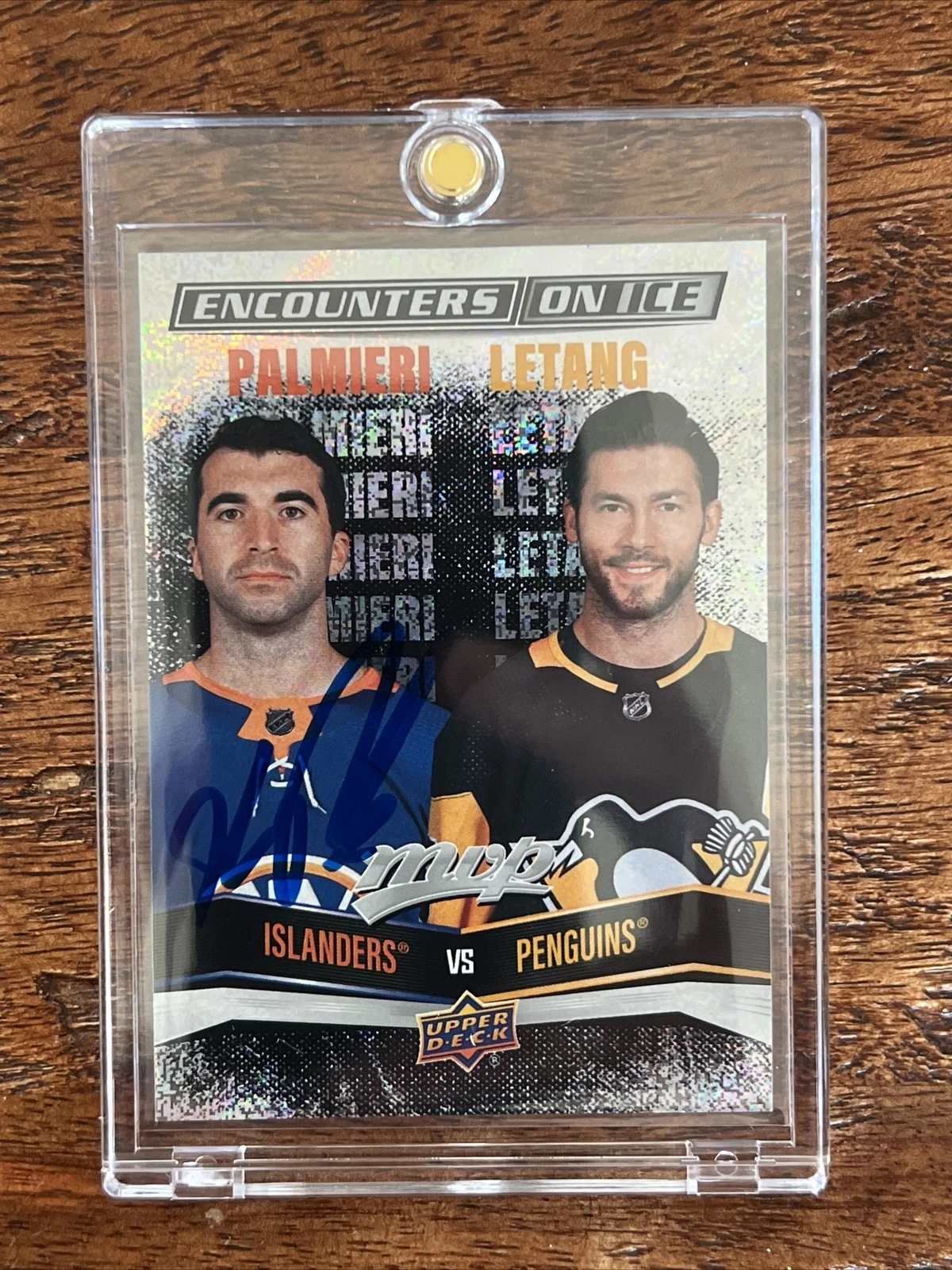 Kyle Palmieri IP Signed Upper Deck MVP Card Psa Dna Coa Islanders Autographed
