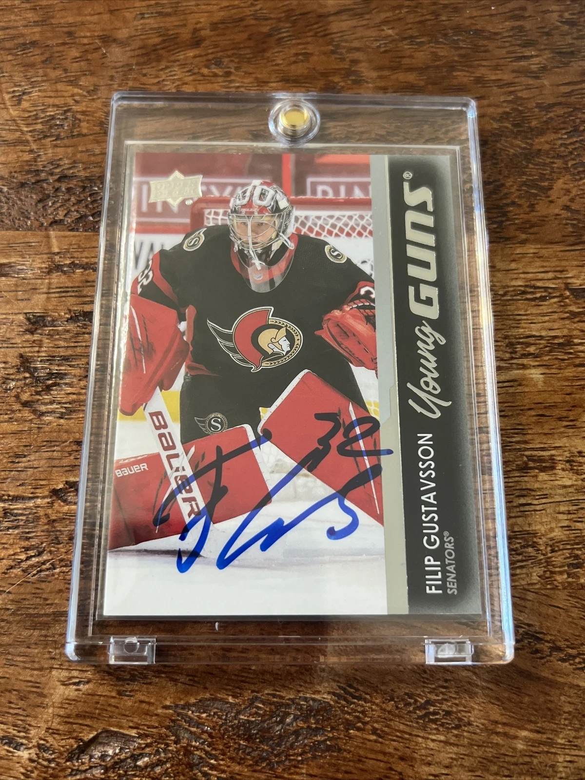 Filip Gustavsson IP Signed UD Young Guns Card Psa Dna Coa Autographed Wild