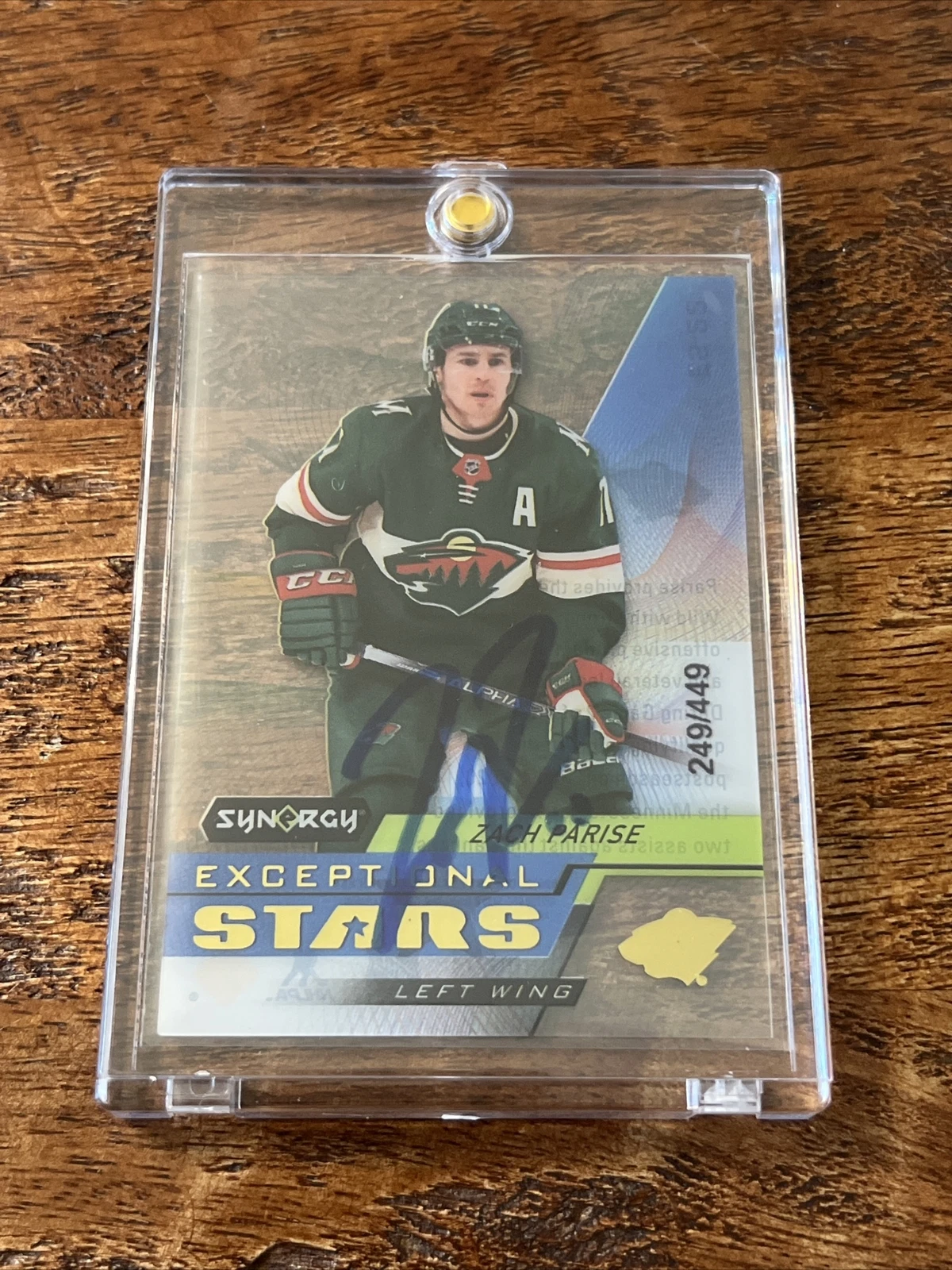 Zach Parise IP Signed UD Synergy Acetate Card Psa Dna Coa Autographed Islanders