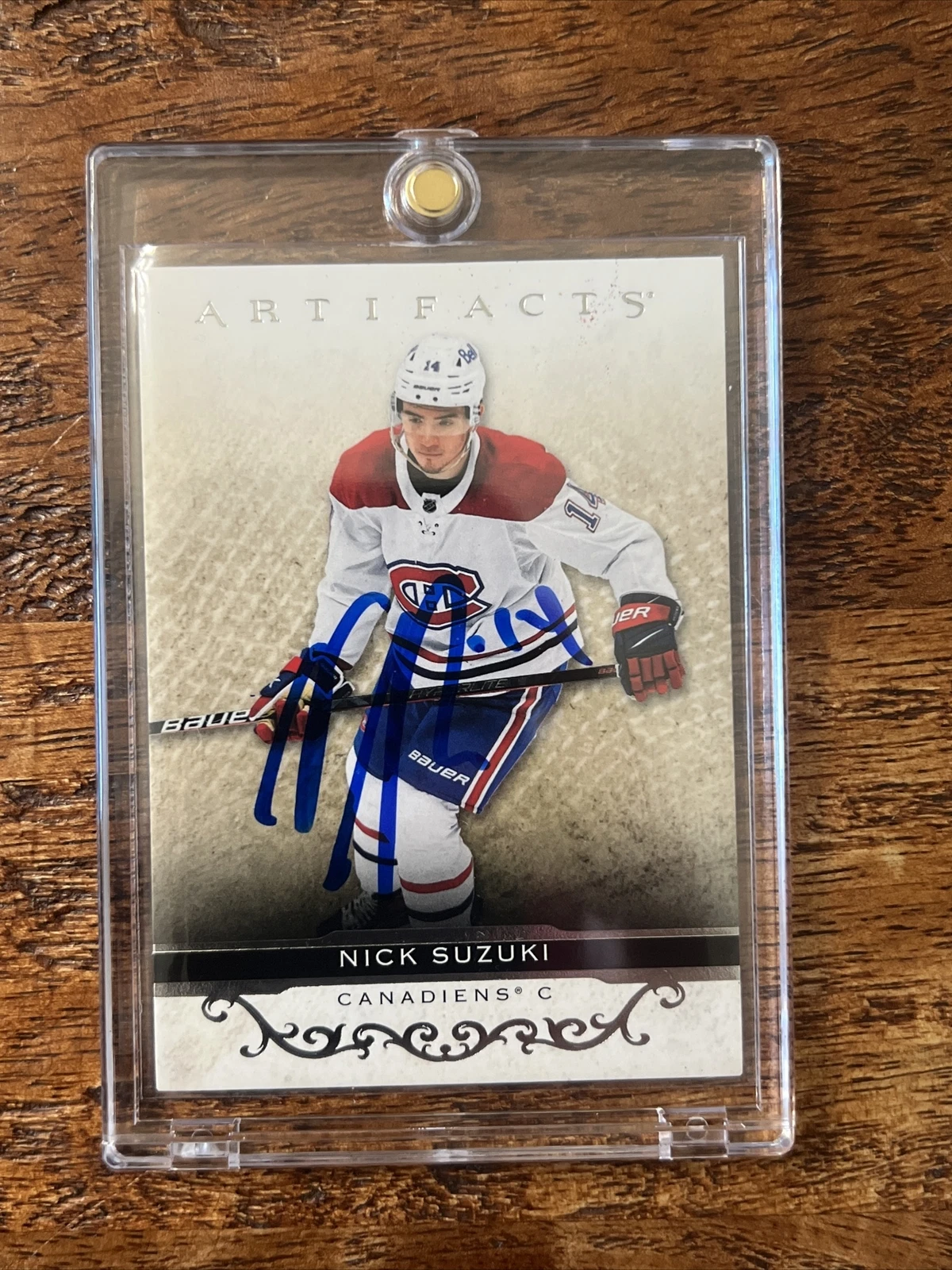 Nick Suzuki IP Signed UD Artifacts Card Psa Dna Coa Canadiens Autographed