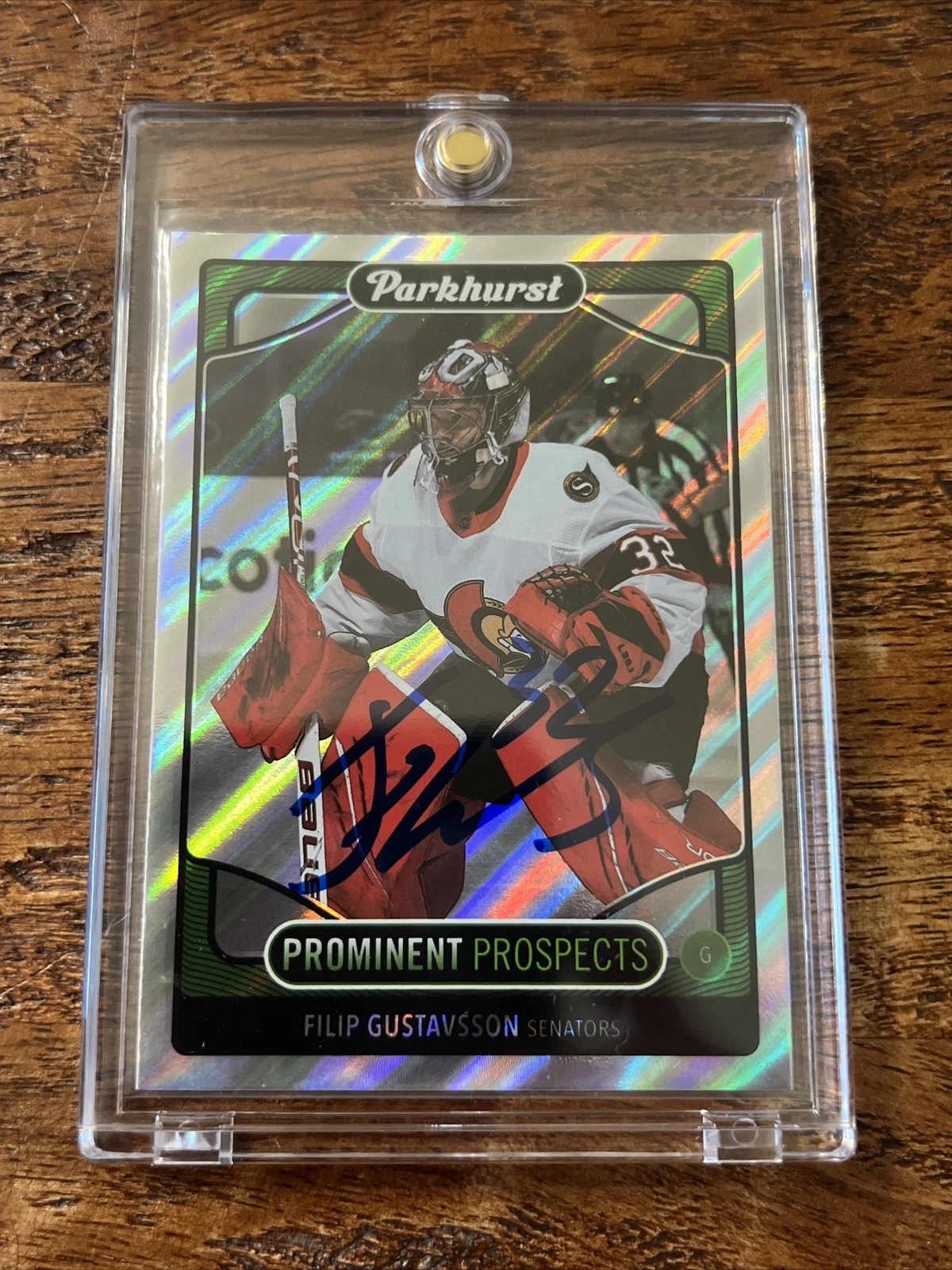 Filip Gustavsson IP Signed UD Parkhurst Rookie Card Psa Dna Coa Autographed Wild