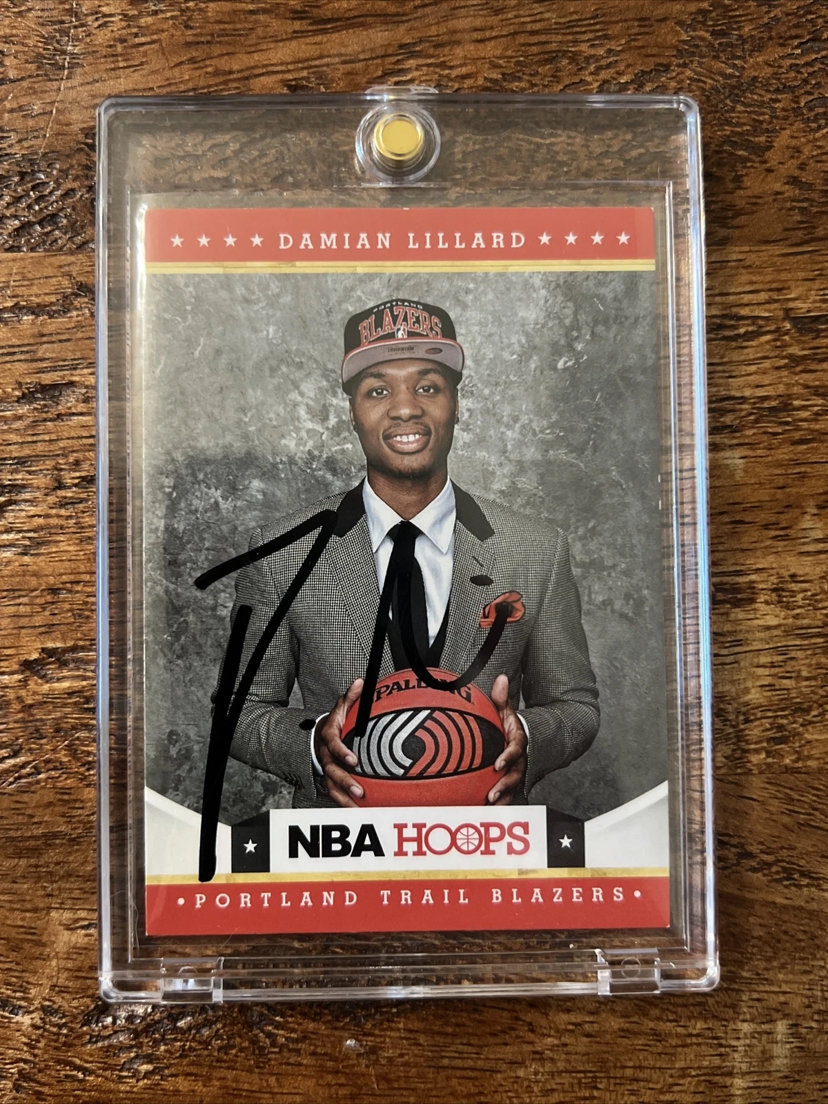 Damian Lillard IP Signed NBA Hoops Rookie Card Psa Dna Coa Autographed Blazers