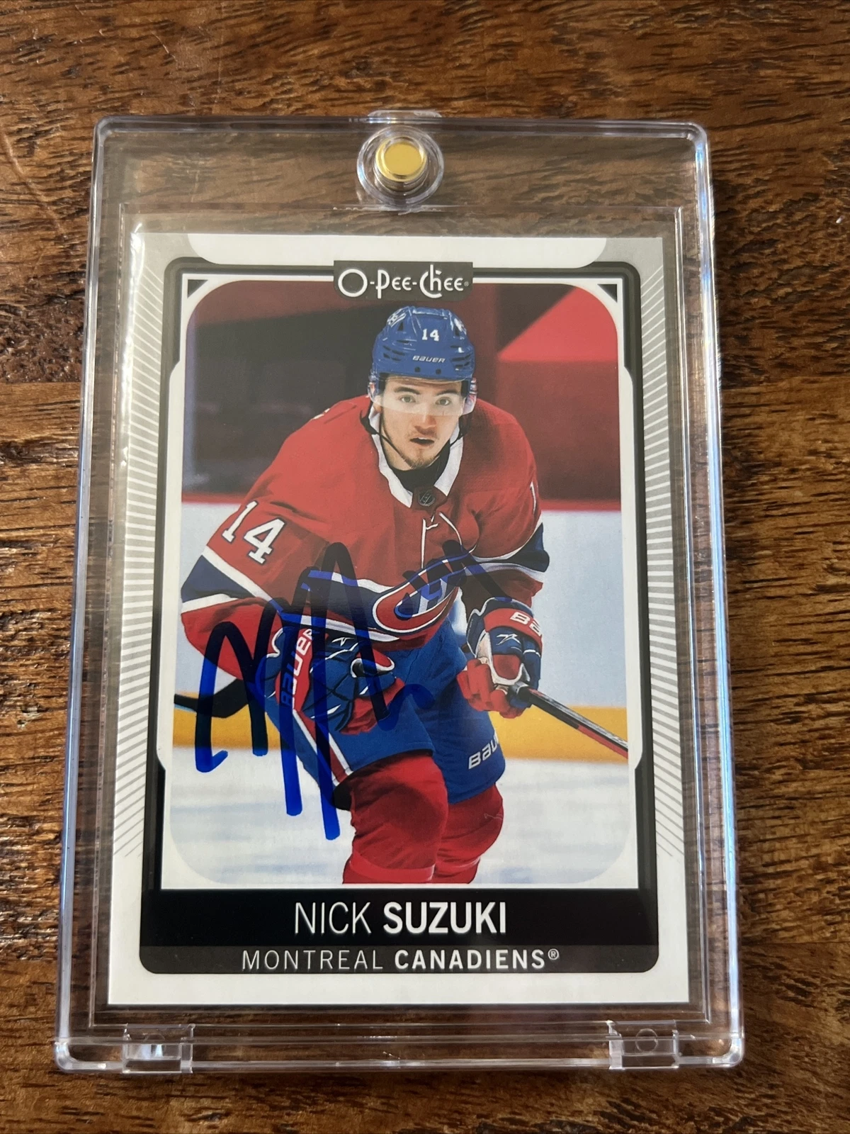 Nick Suzuki IP Signed O Pee Chee Card Psa Dna Coa Canadiens Autographed