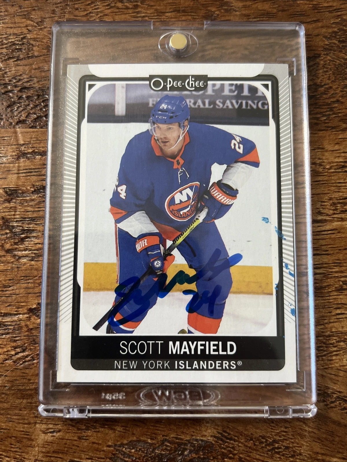 Scott Mayfield IP Signed O Pee Chee Card Psa Dna Coa Islanders Autographed