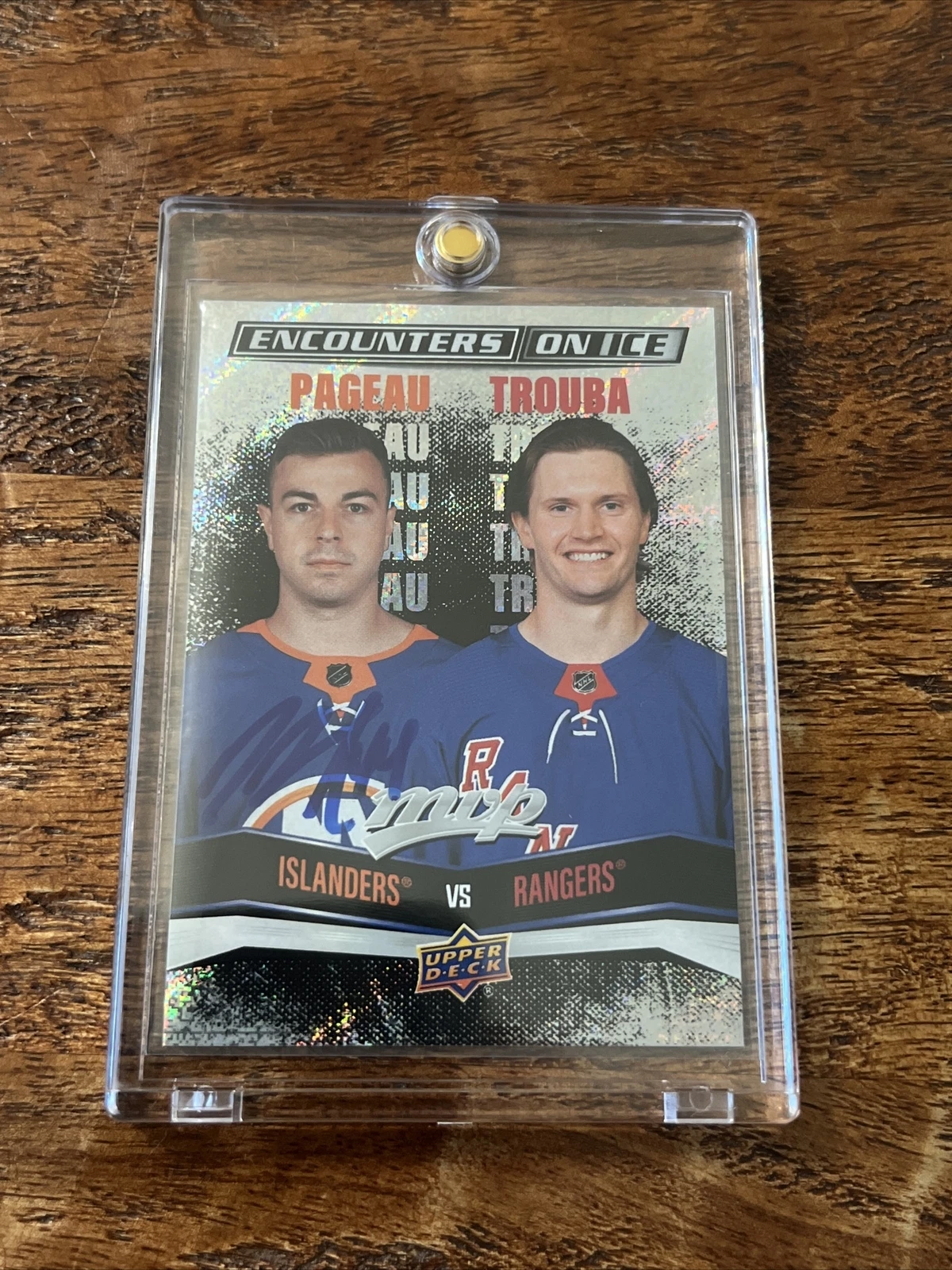 Jean-Gabriel Pageau IP Signed Upper Deck Card Psa Dna Coa Islanders Autographed