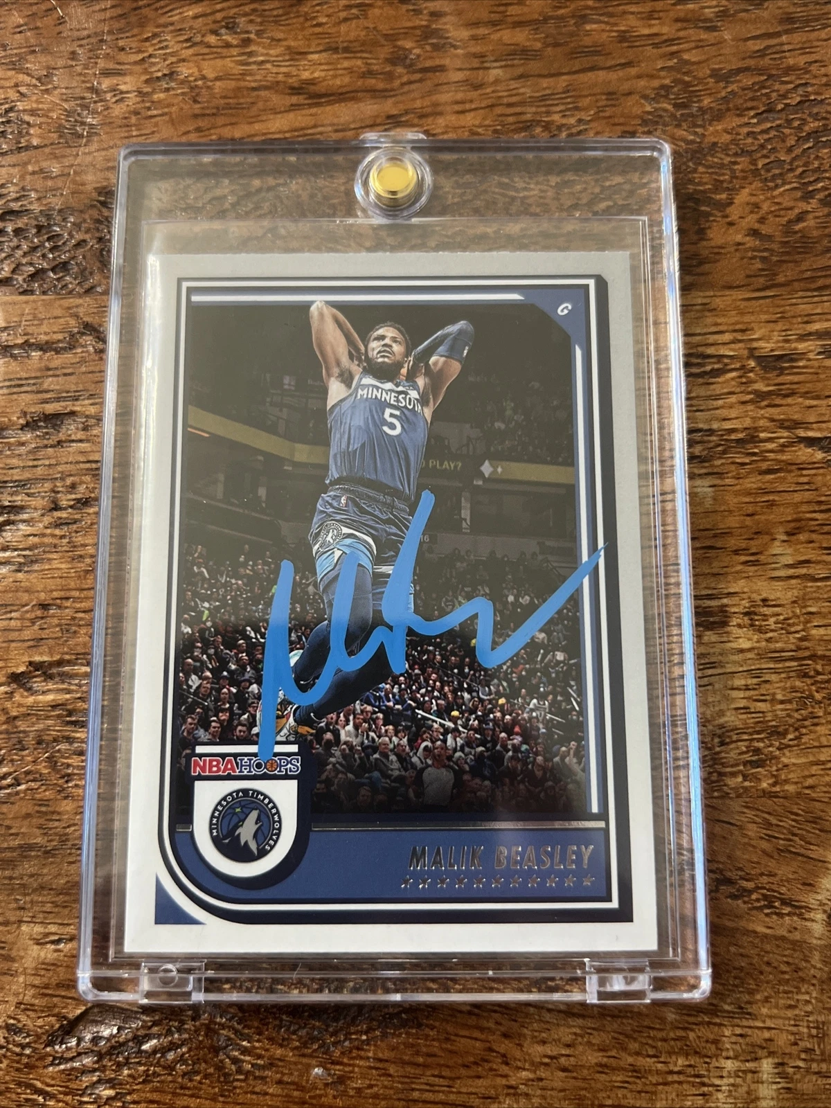 Malik Beasley IP Signed NBA Hoops Card Psa Dna Coa Lakers Autographed