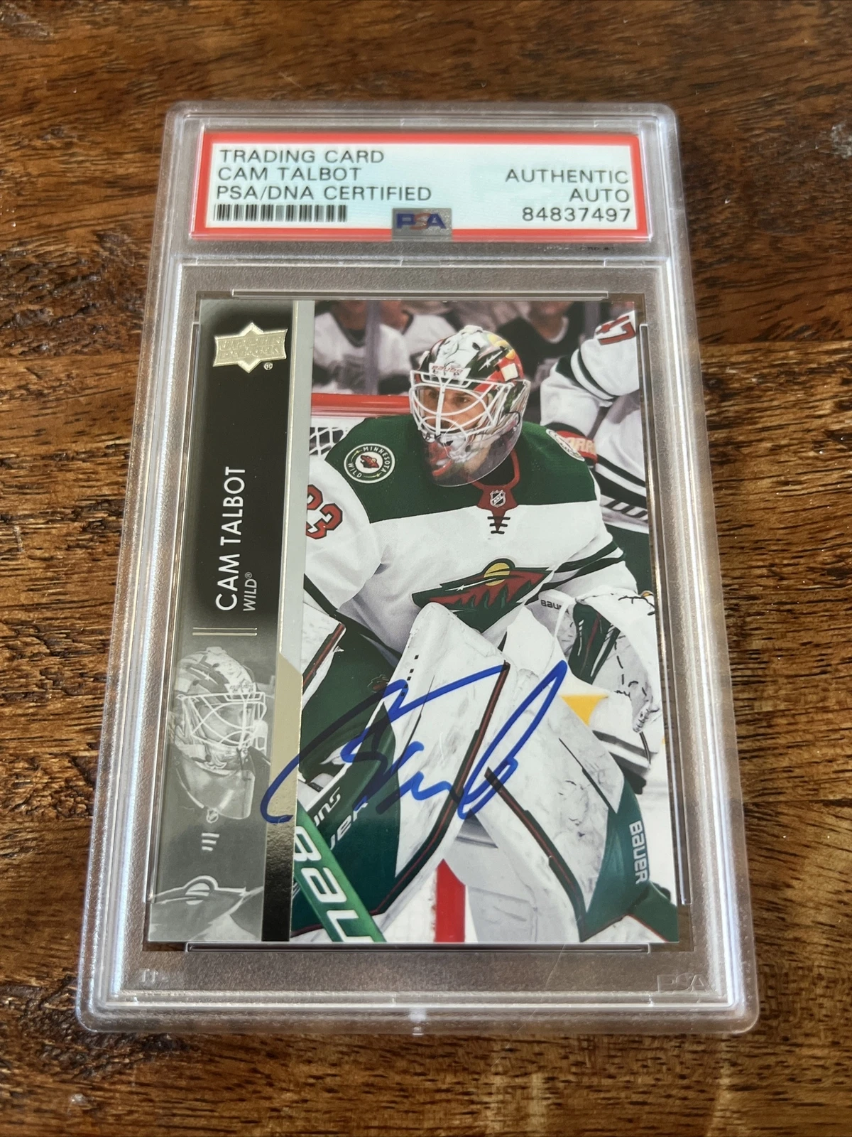 Cam Talbot IP Signed Upper Deck Card Psa Dna Coa Slab Wild Autographed