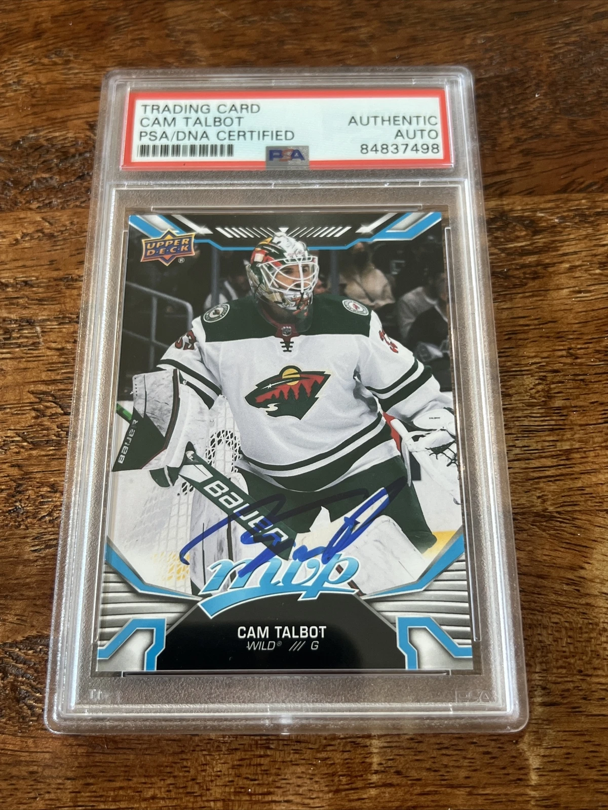 Cam Talbot IP Signed Upper Deck MVP Card Psa Dna Coa Slab Wild Autographed
