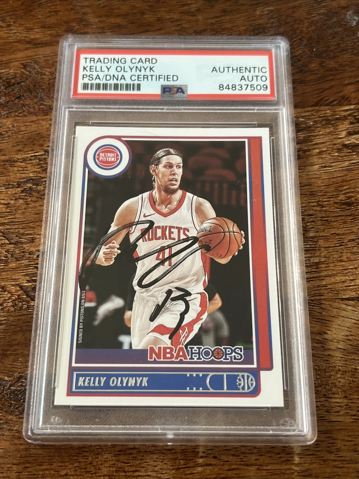 Kelly Olynyk IP Signed NBA Hoops Card Psa Dna Coa Slab Autographed Rockets