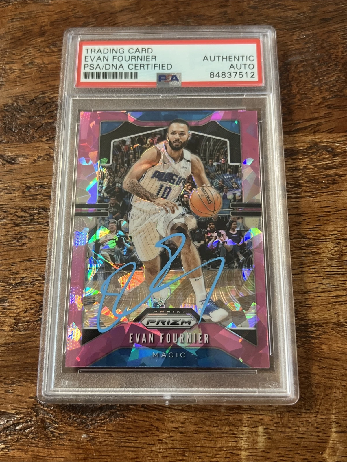 Evan Fournier IP Signed Prizm Card Psa Dna Coa Slab Autographed Magic Knicks