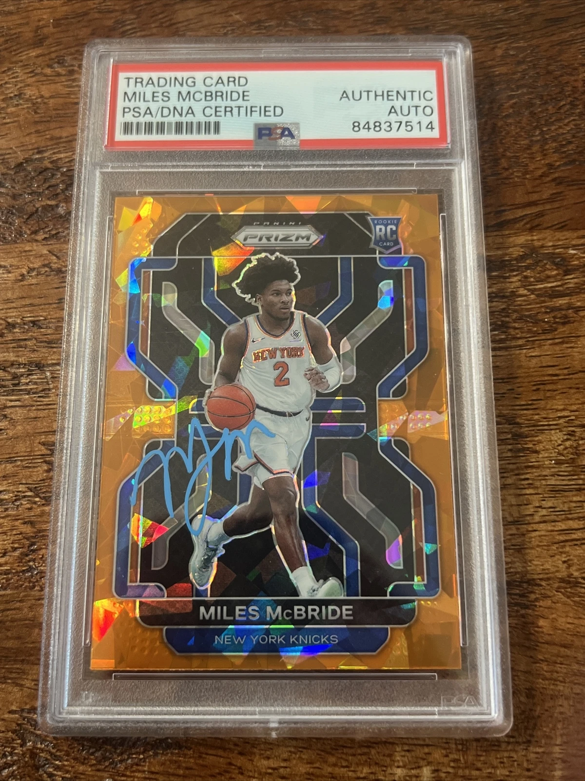 Miles McBride IP Signed Prizm Rookie Card Psa Dna Coa Slab Autographed Knicks