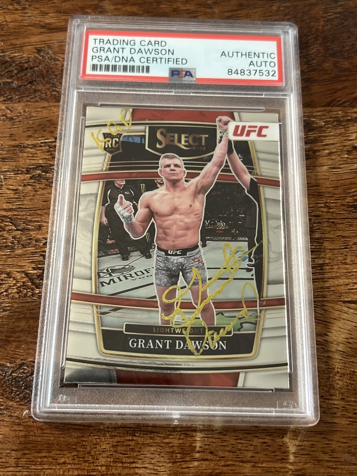 Grant Dawson IP Signed Panini Select RC Card Psa Dna Coa Slab Autographed UFC