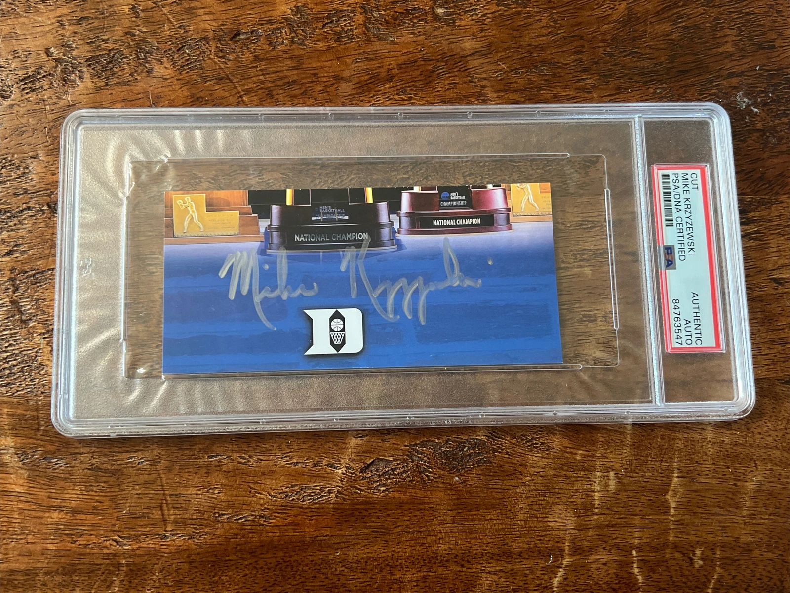 Mike Krzyzewski Signed Cut PSA DNA Coa Slab Autographed Duke Blue Devils Coach K
