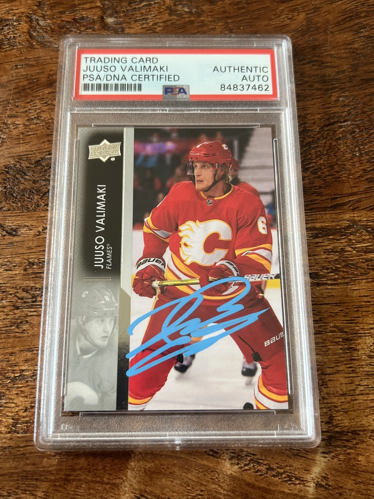 Juuso Valimaki IP Signed Upper Deck Card Psa Dna Coa Slab Flames Autographed